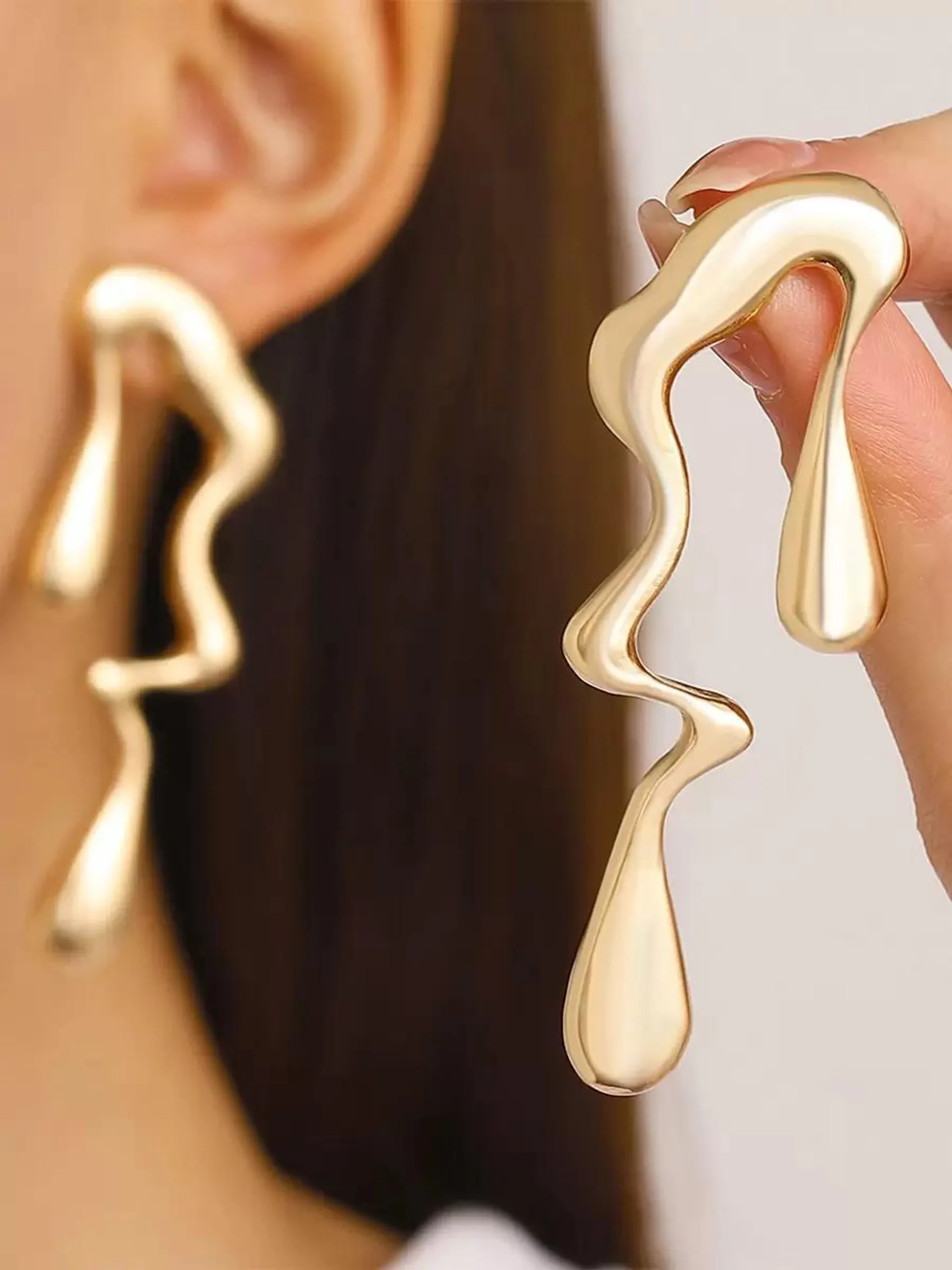 Earrings Gold Metal Adult's Daily Casual Jewelry