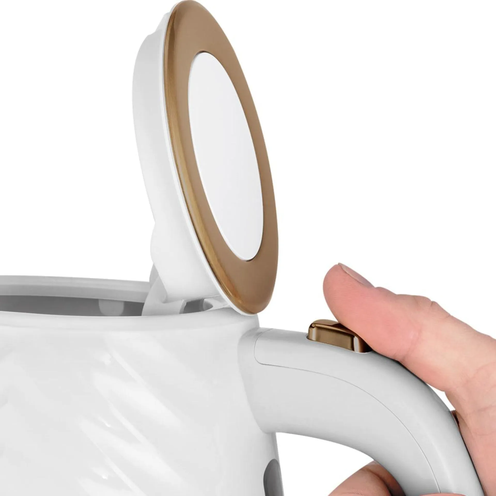 Russell Hobbs Groove Kettle 1.7L - White & Gold