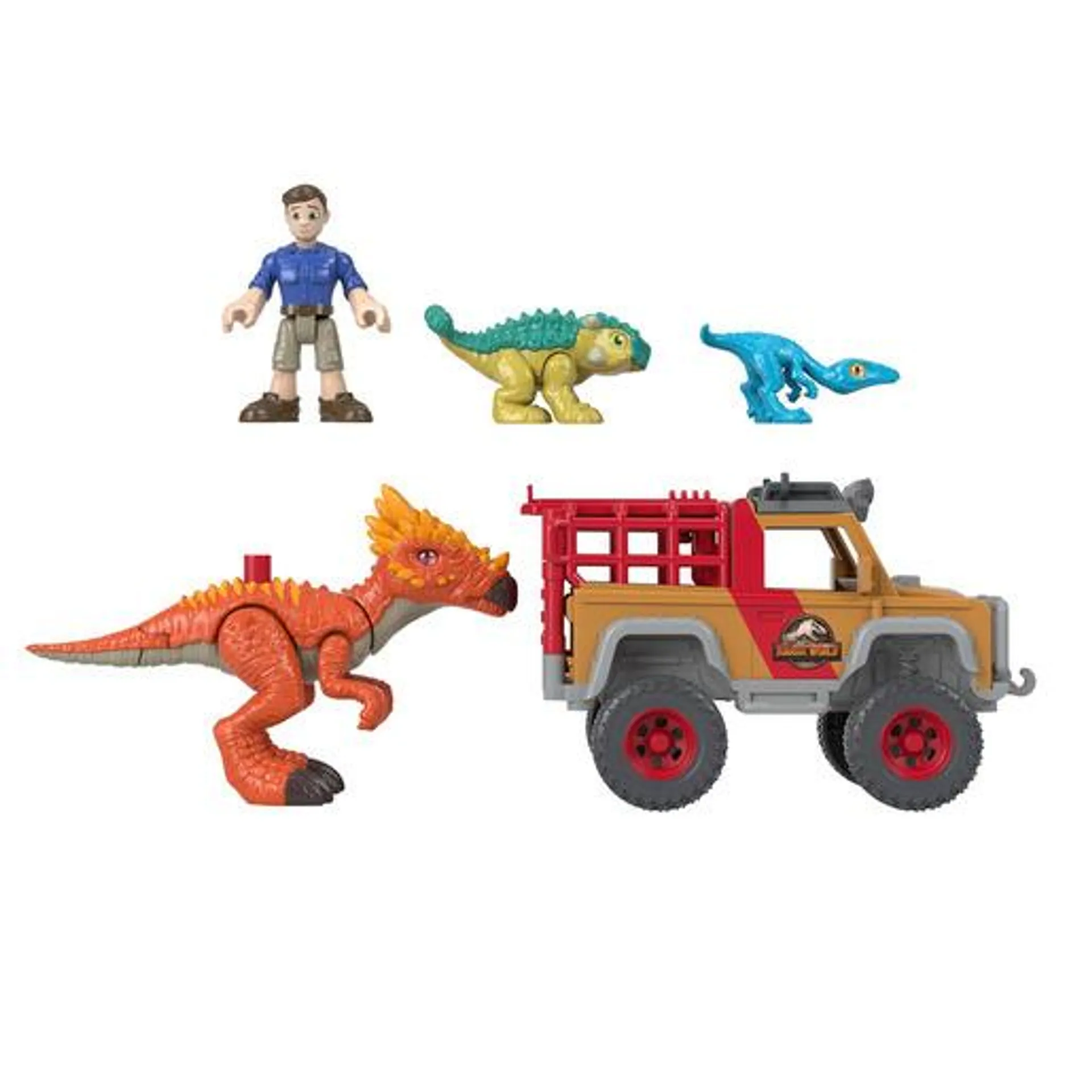 Imaginext Jurassic World - Camp Cretaceous Vehicle, Figure and Dinos Pack