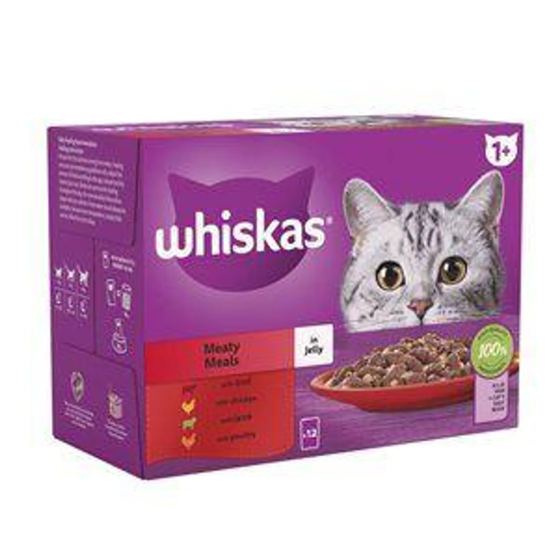 Whiskas 1+ Meaty Meals In Jelly Multipack