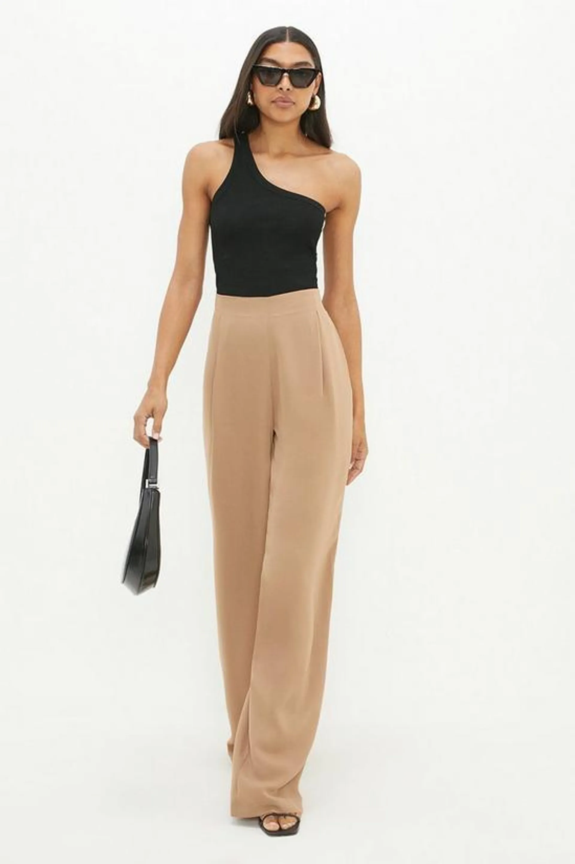 Tall Pull On Wide Leg Trousers