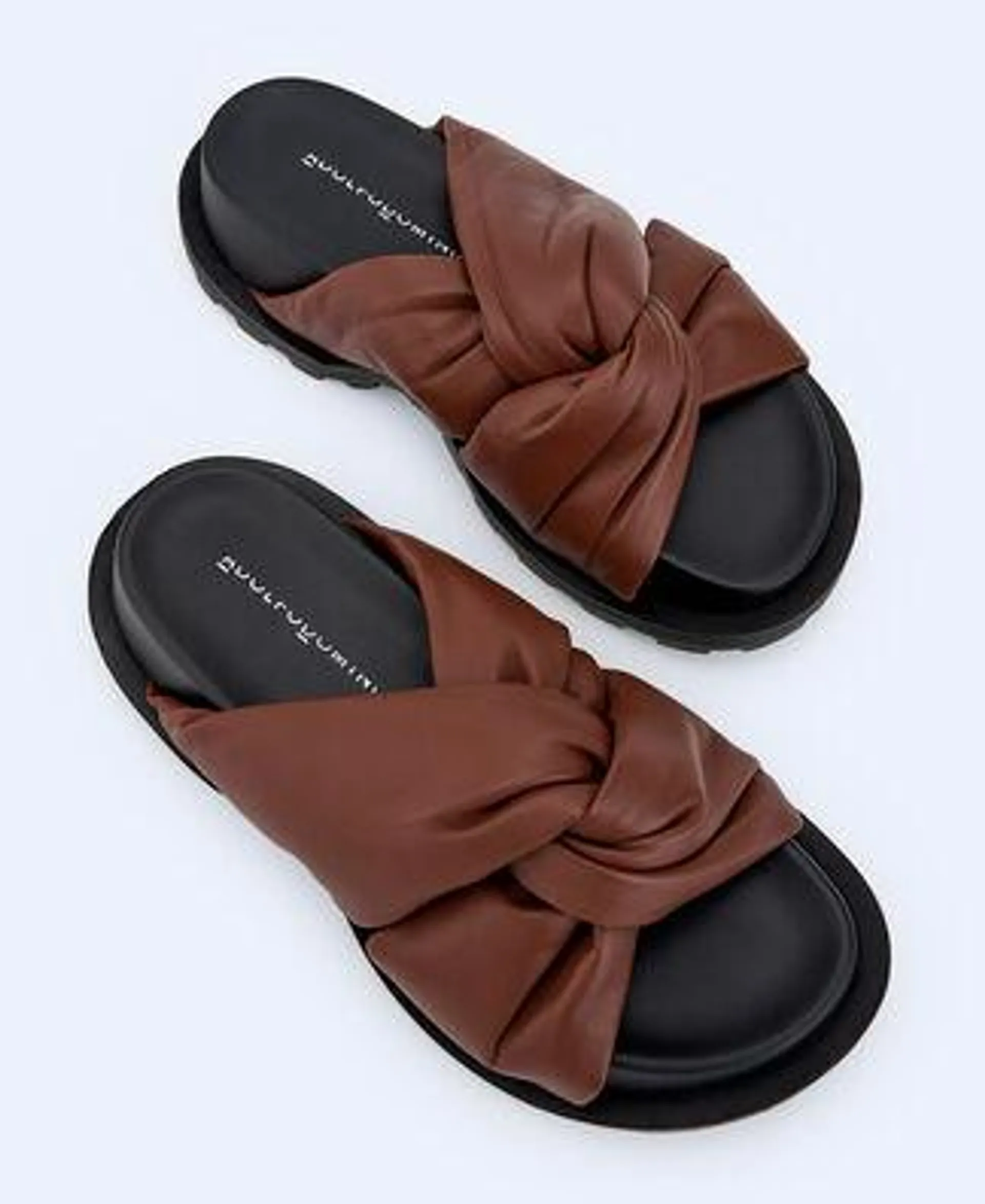 Rubber sole platform sandals