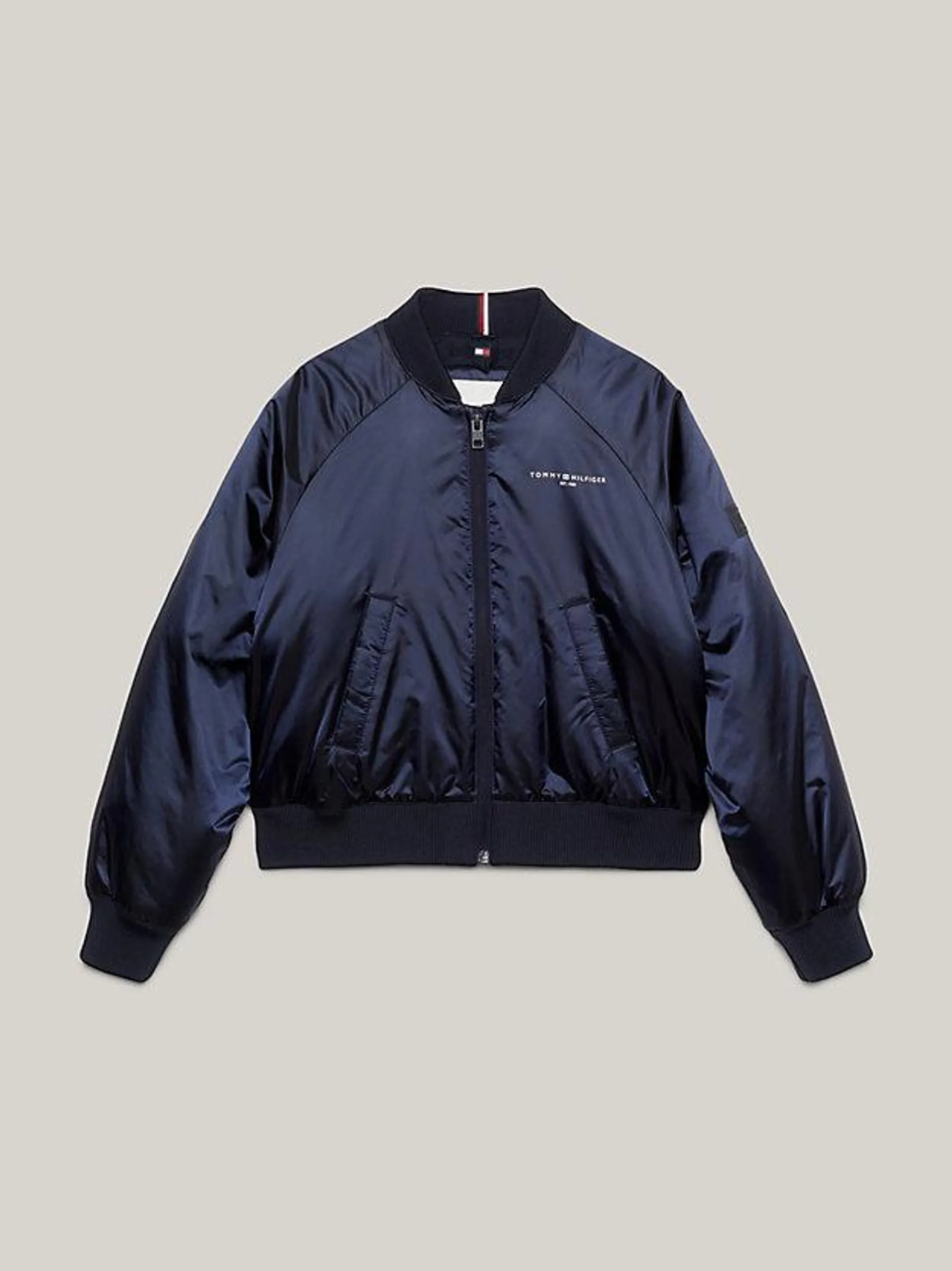 Essential Oversized High Shine Bomber Jacket