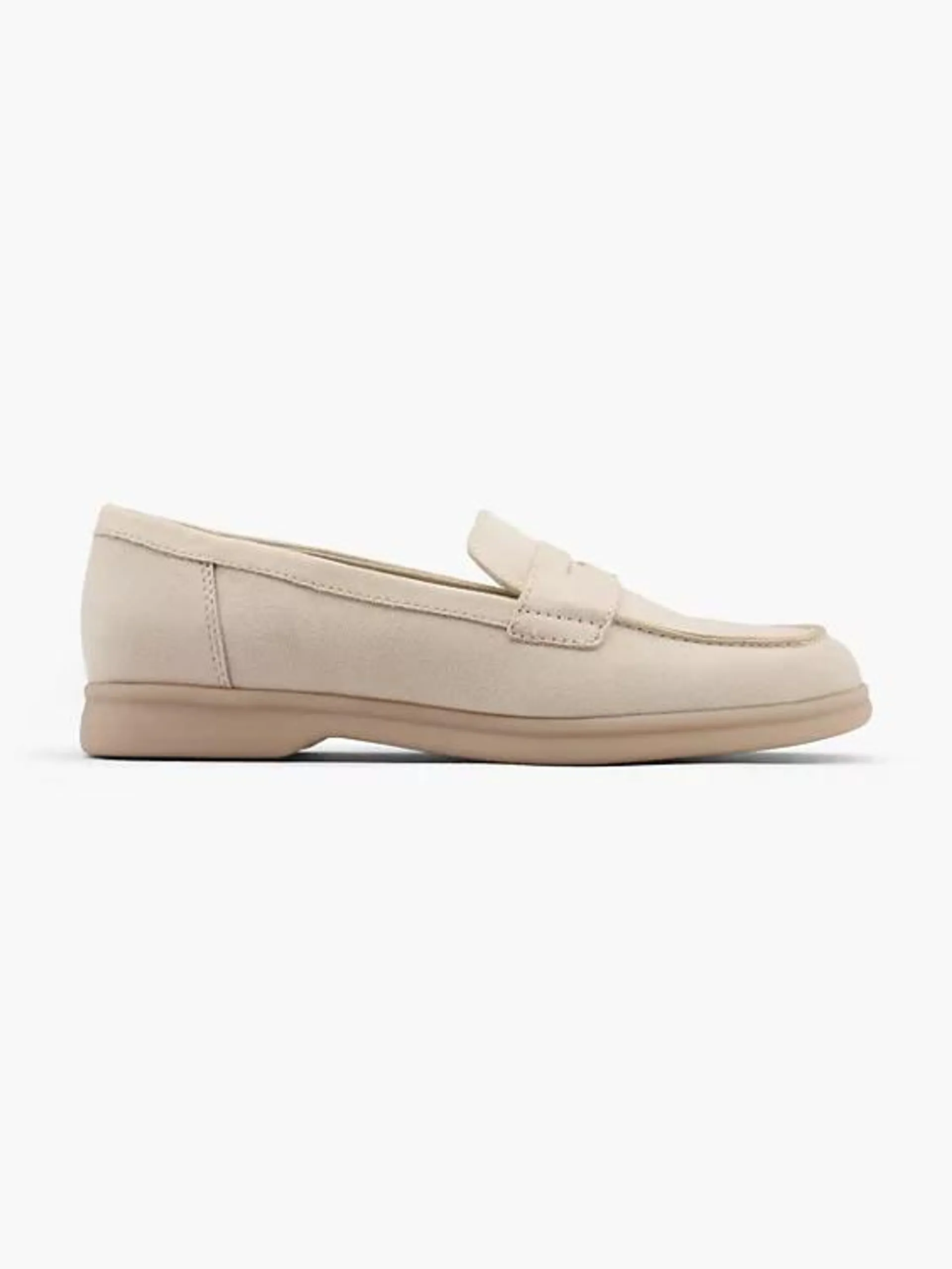 Beige Imitation Suede Loafer