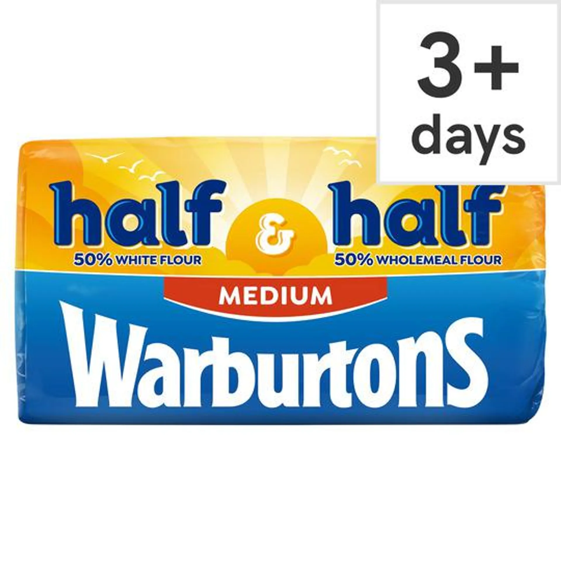 Warburtons Half And Half Medium Bread 800G