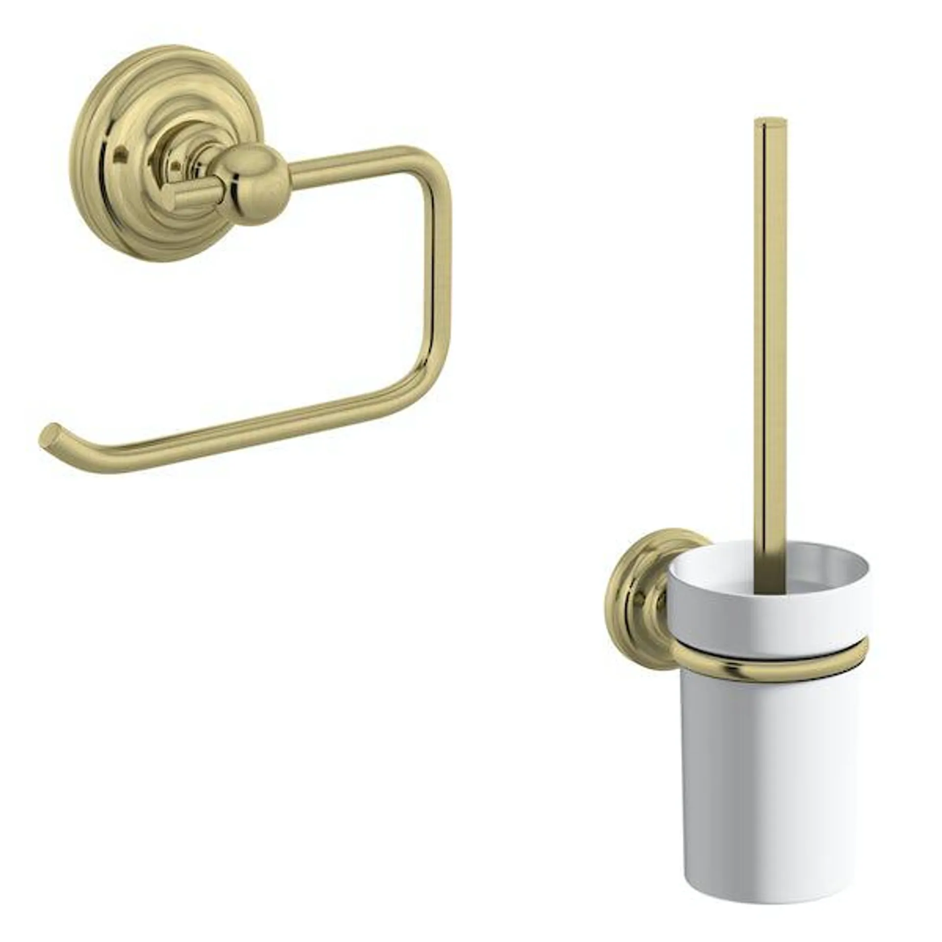 Accents 1805 antique gold 2 piece toilet accessory pack