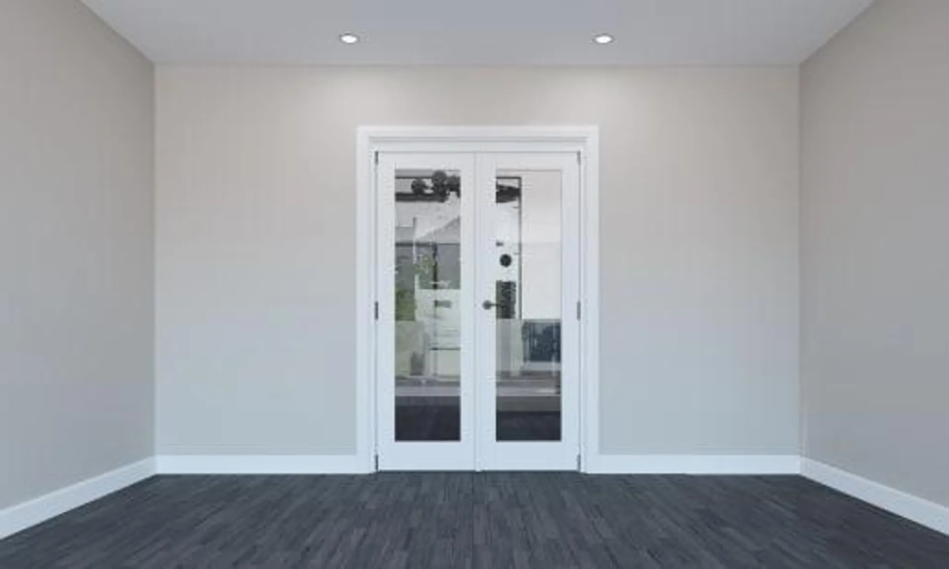 Rohden White Primed 1 Light Internal French Door Set - 2010 mm