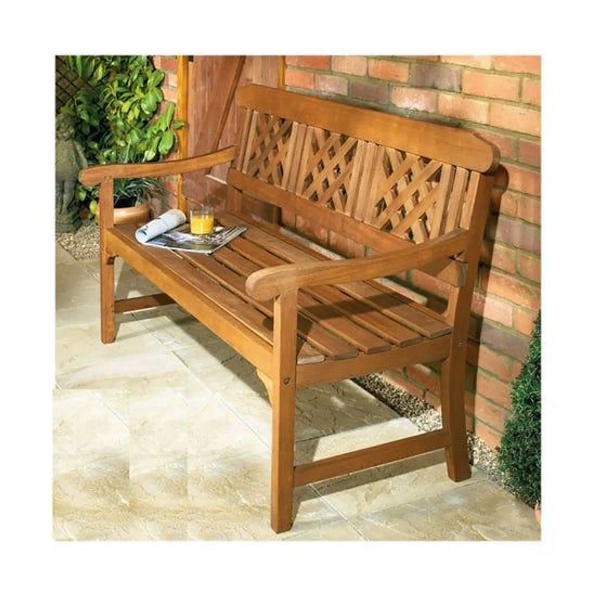 3 Seater Garden Bench Hardwood