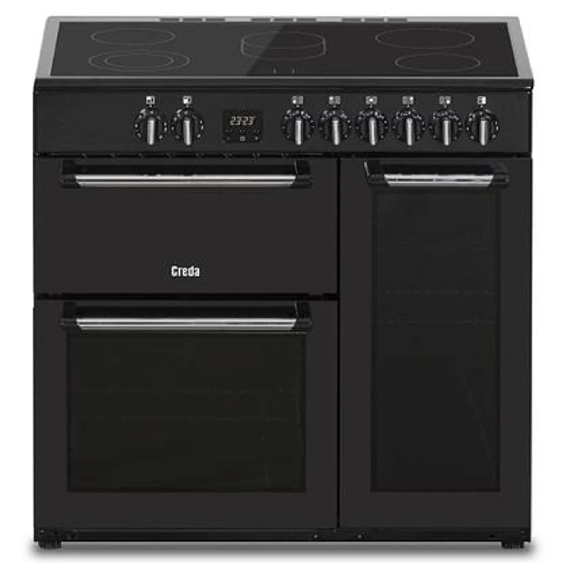 Creda C90RCCCBL 90cm Contemporary Electric Ceramic Range Cooker – BLACK