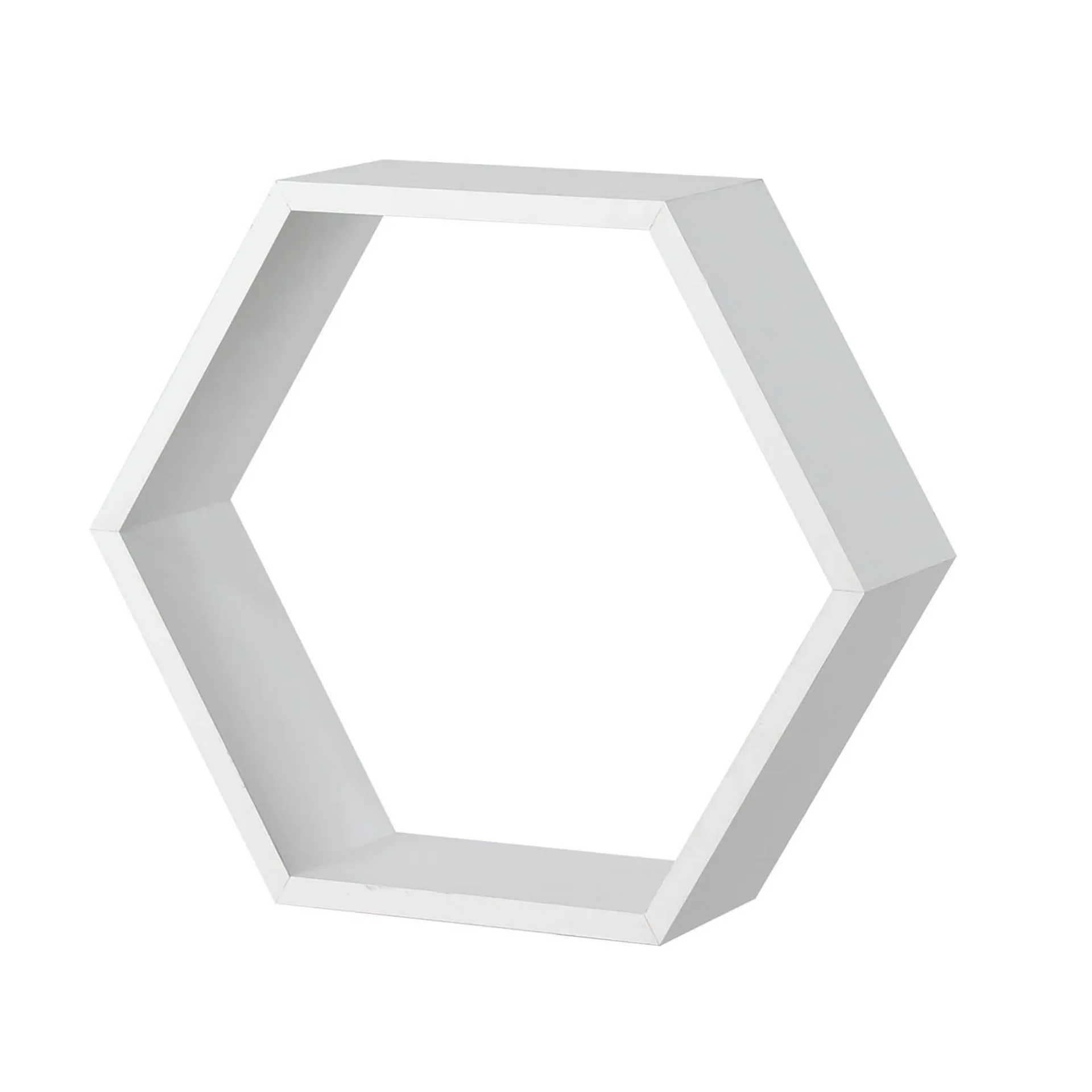 Hexagon Wall Shelf - White Matt