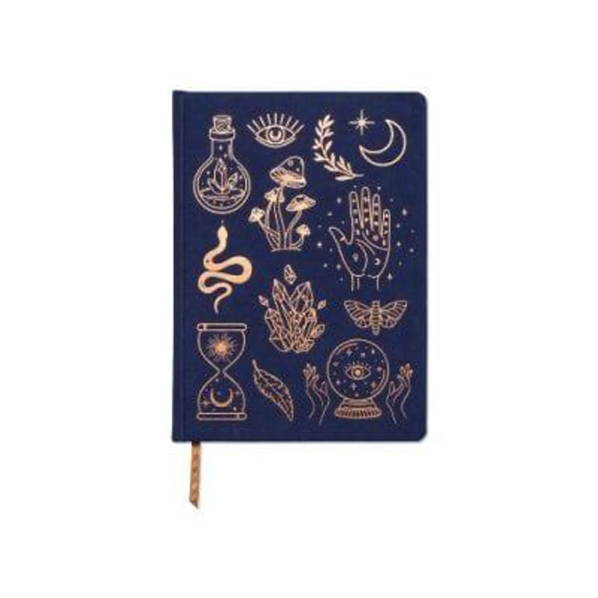 Mystic Icons Navy/Gold Embossed Notebook