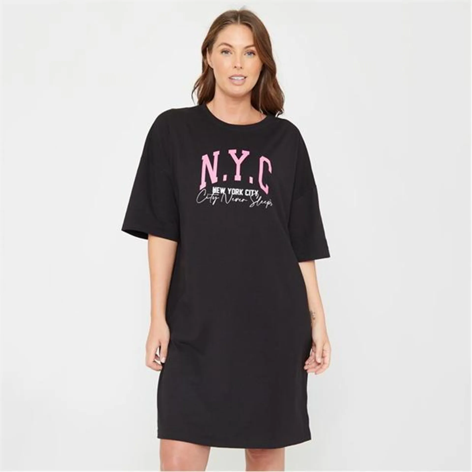 Jersey NYC Slogan Nightdress