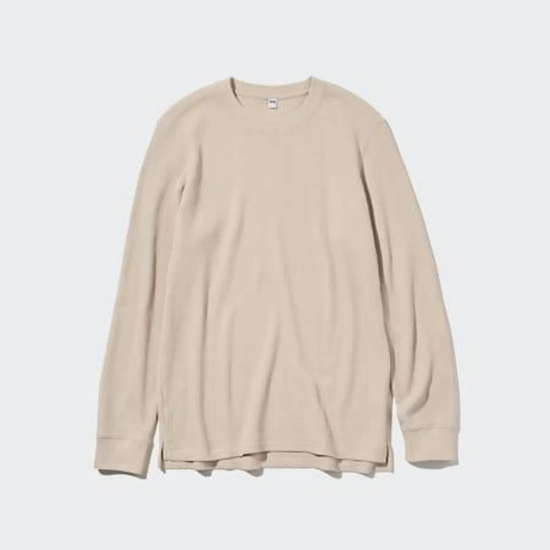 Waffle Crew Neck Long Sleeved T-Shirt