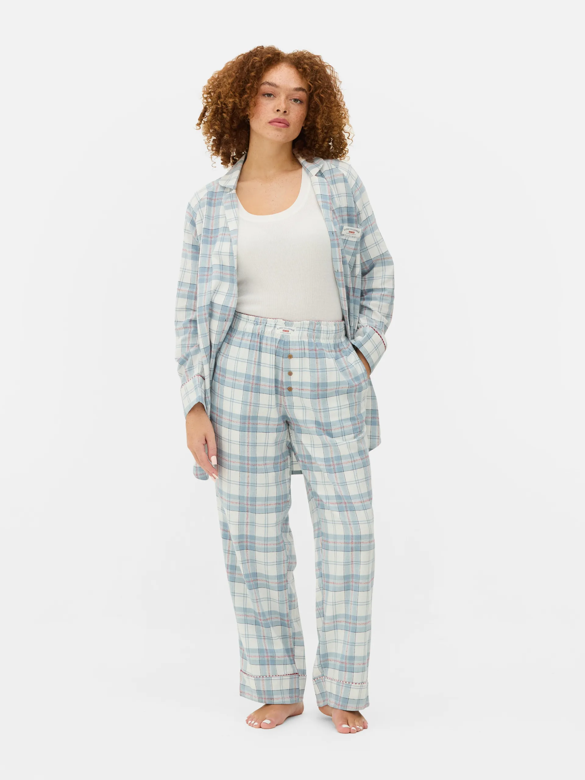 Check Flannel Pyjama Bottoms