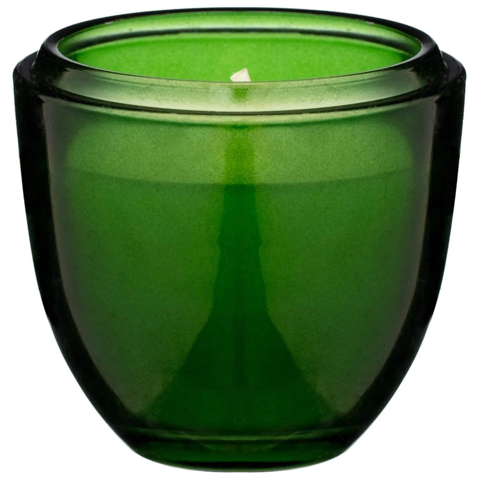 Glass Acorn Candle - Green