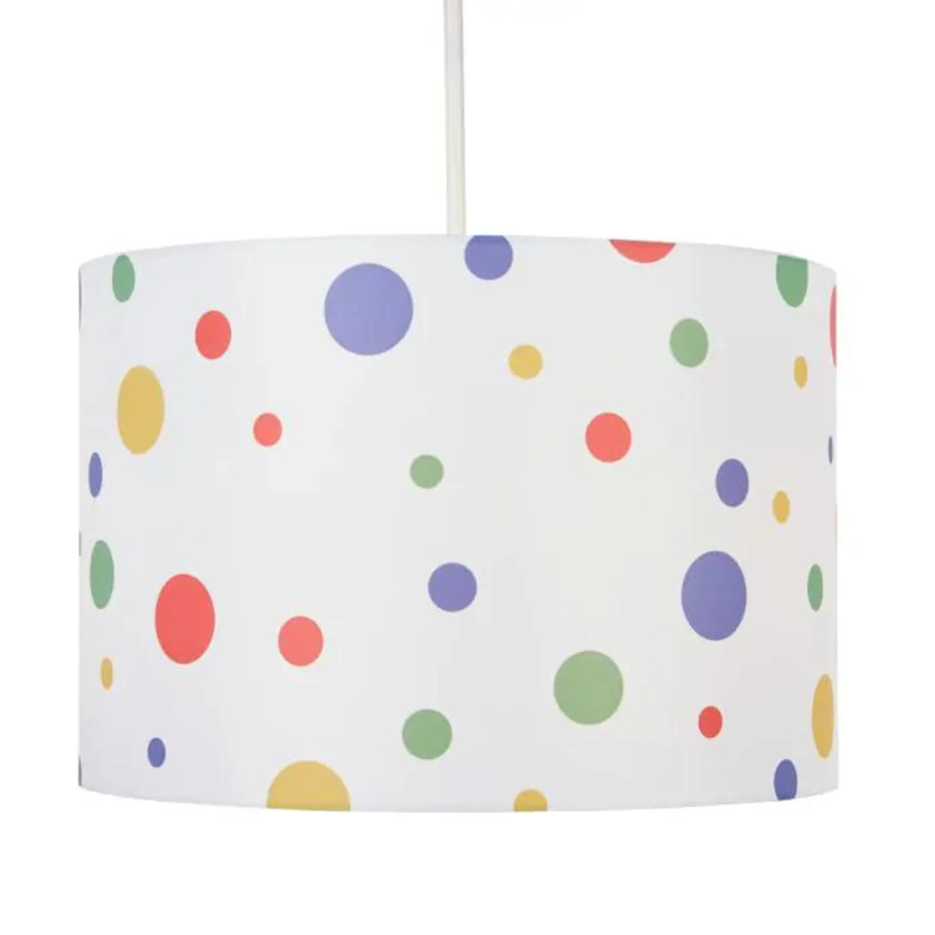 Glow Coloured Dots Easy Fit Light Shade, White