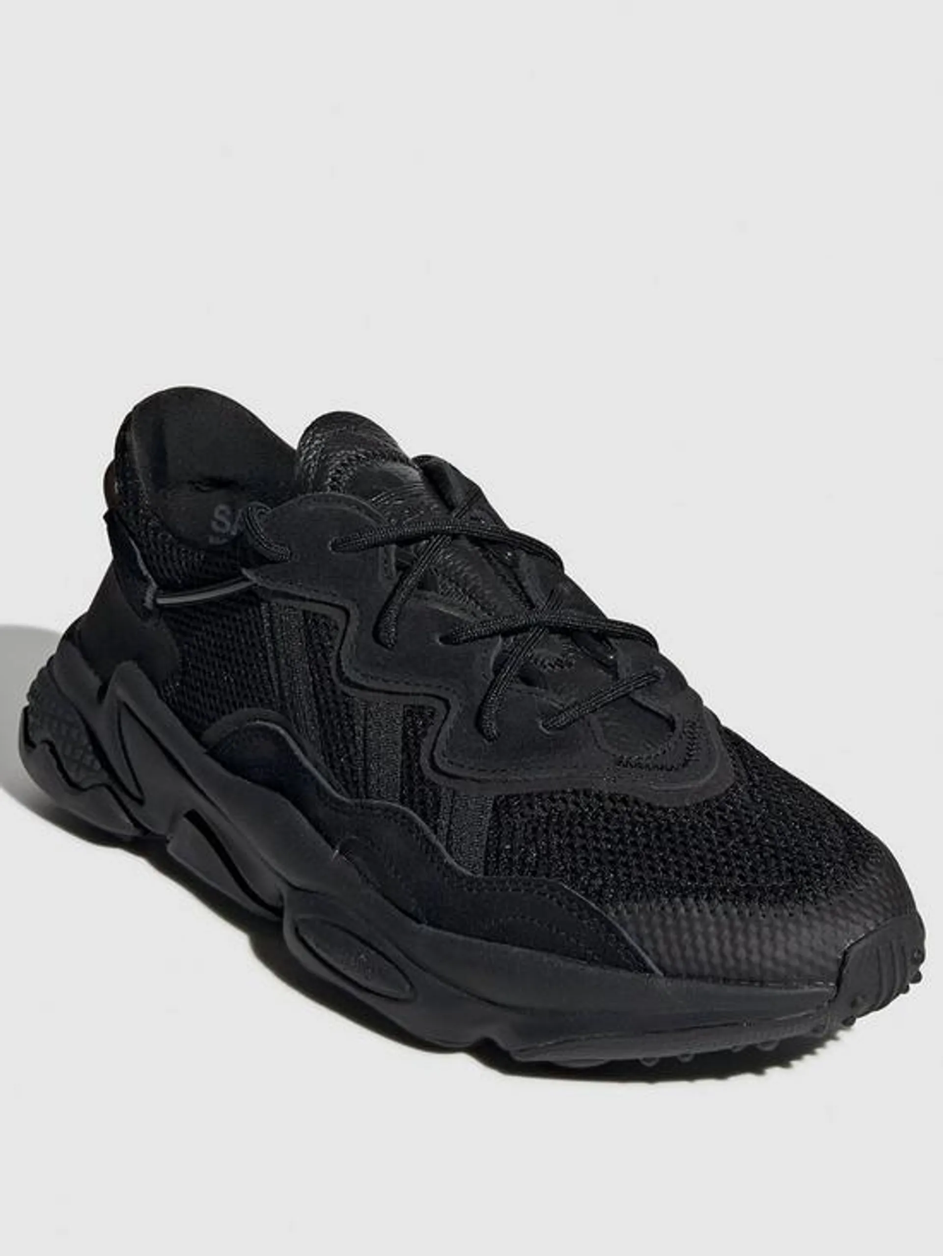 Ozweego Shoes - Black/Black, Black/Black, Size 3, Women
