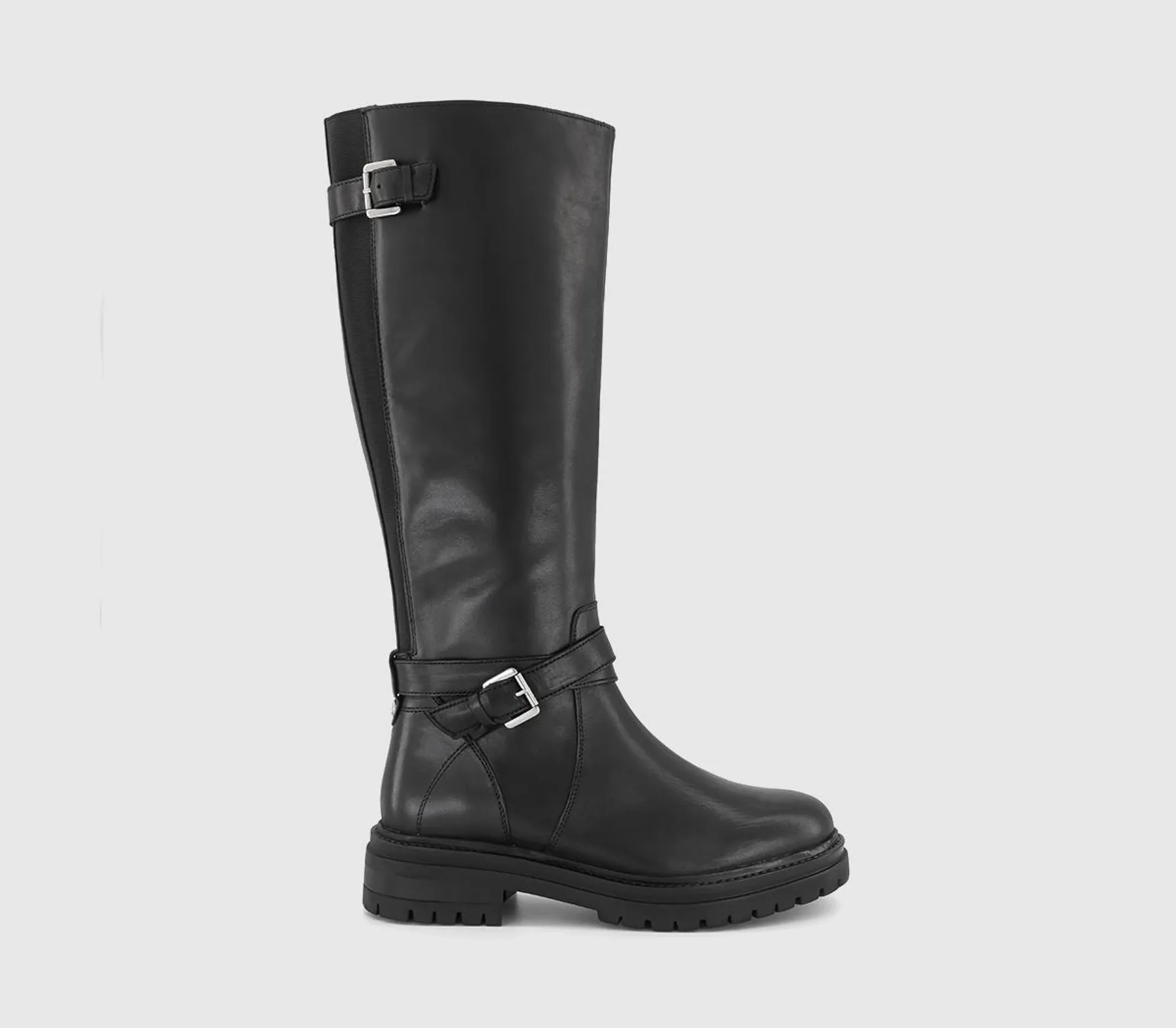 Krissy Buckle Strap Knee High Rider Boots