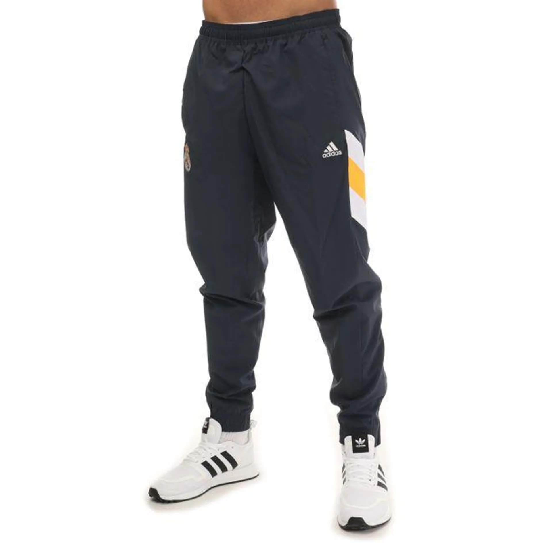 adidas Mens Real Madrid 2022/23 Icon Woven Pants in Navy