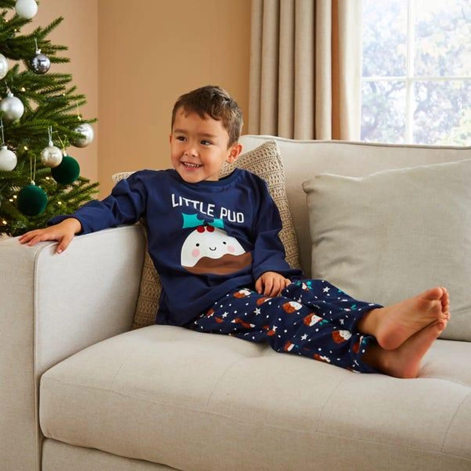 Kids Christmas Pudding Pyjama Set