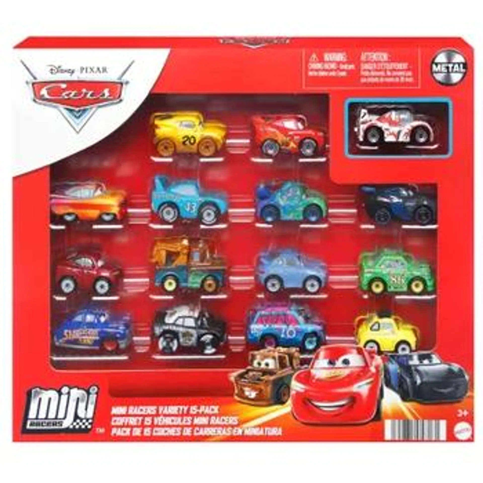 Disney Pixar Cars Mini Racers Variety 15 pack Toy Cars