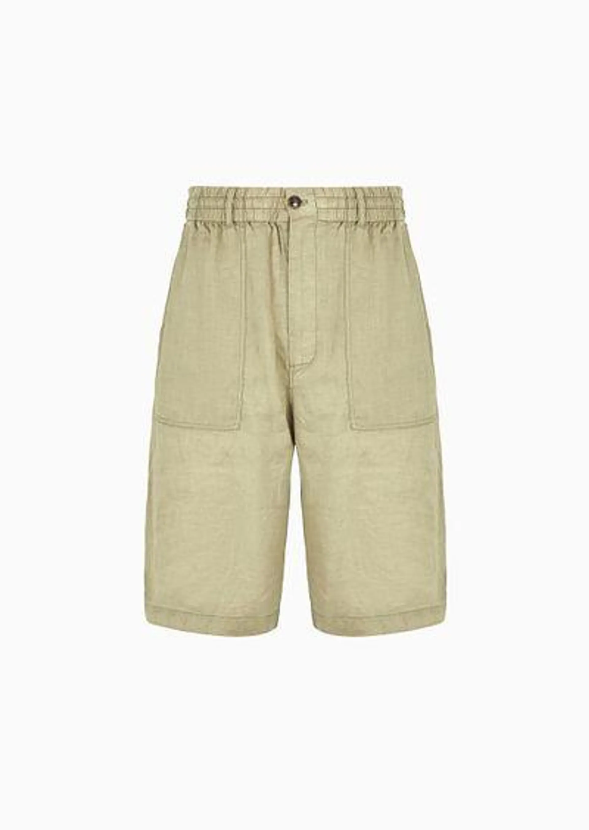 Linen canvas Bermuda shorts