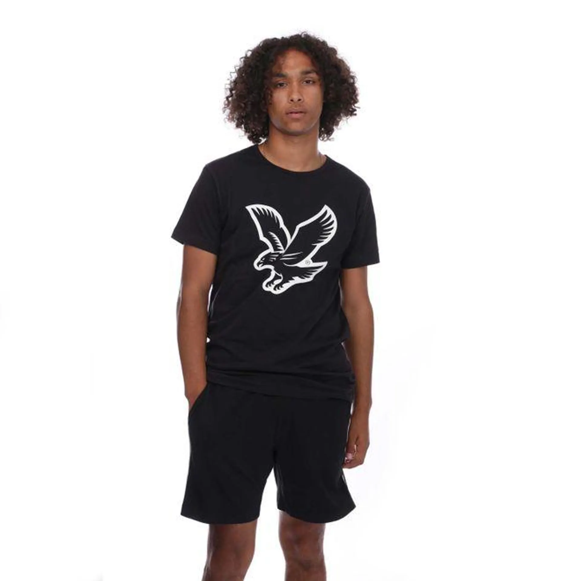 Lyle And Scott Mens Lounge T-Shirt & Short Pack in Black