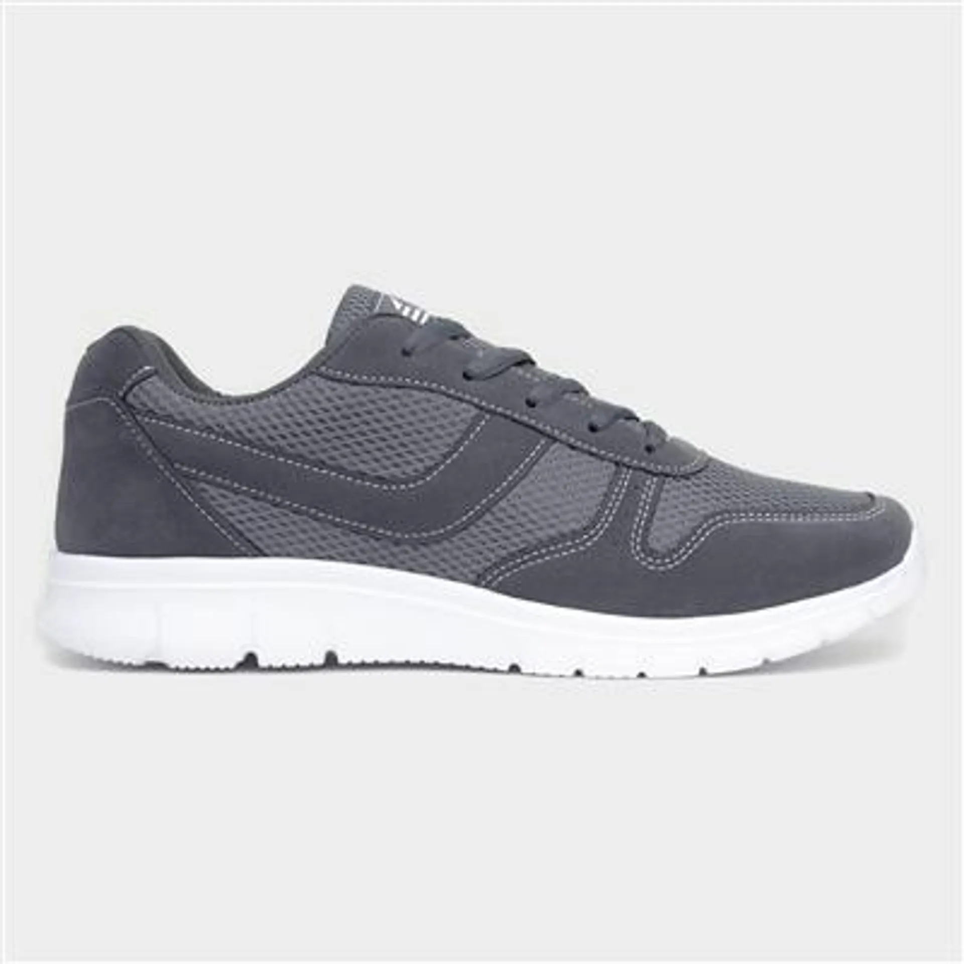 Elter Mens Grey Lace Up Trainer