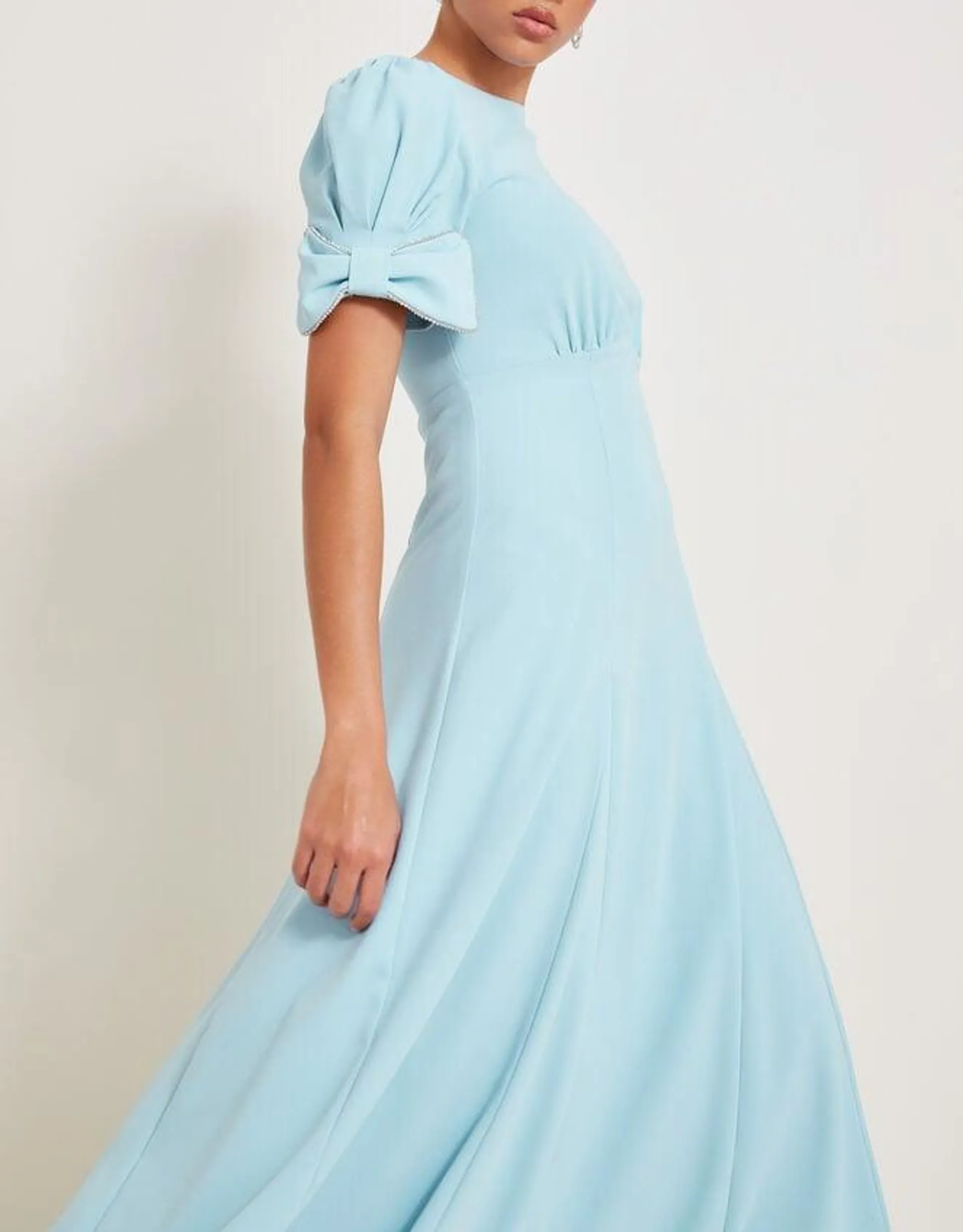 Belle Bow Dress Blue