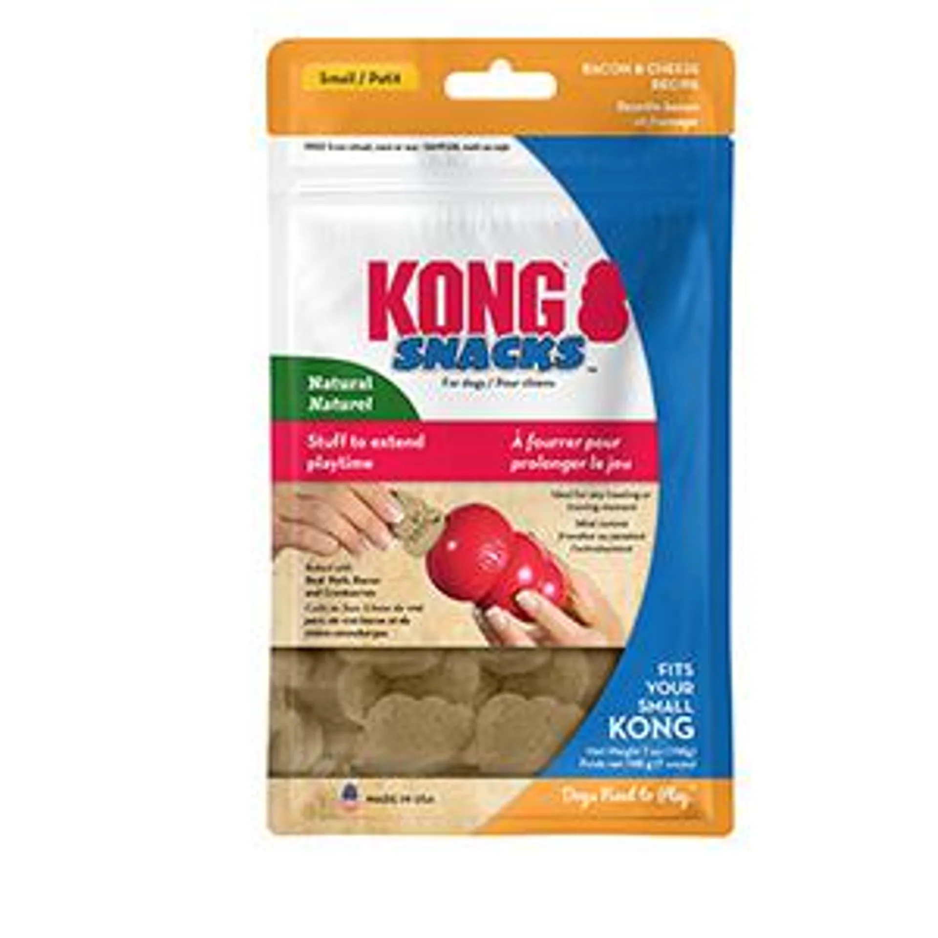 Kong Snacks Bacon & Cheese Dog Treat Small