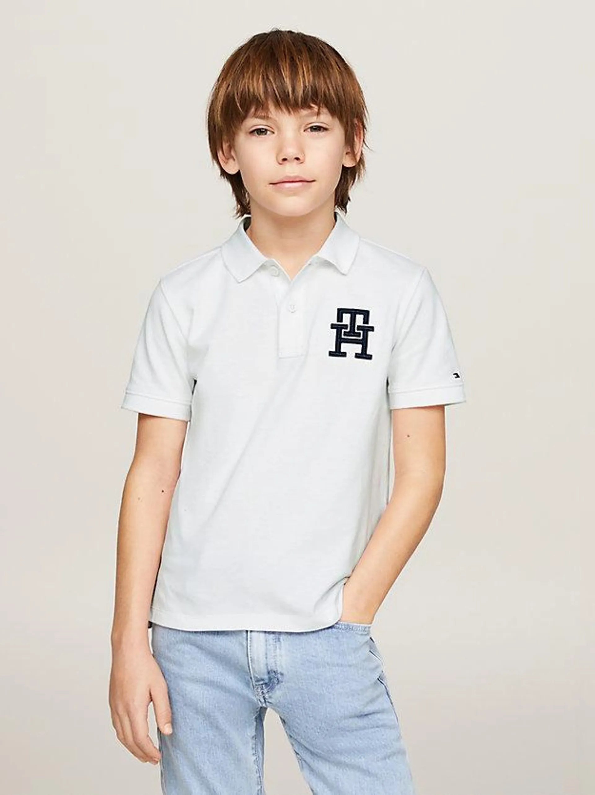 TH Monogram Flag Embroidery Polo