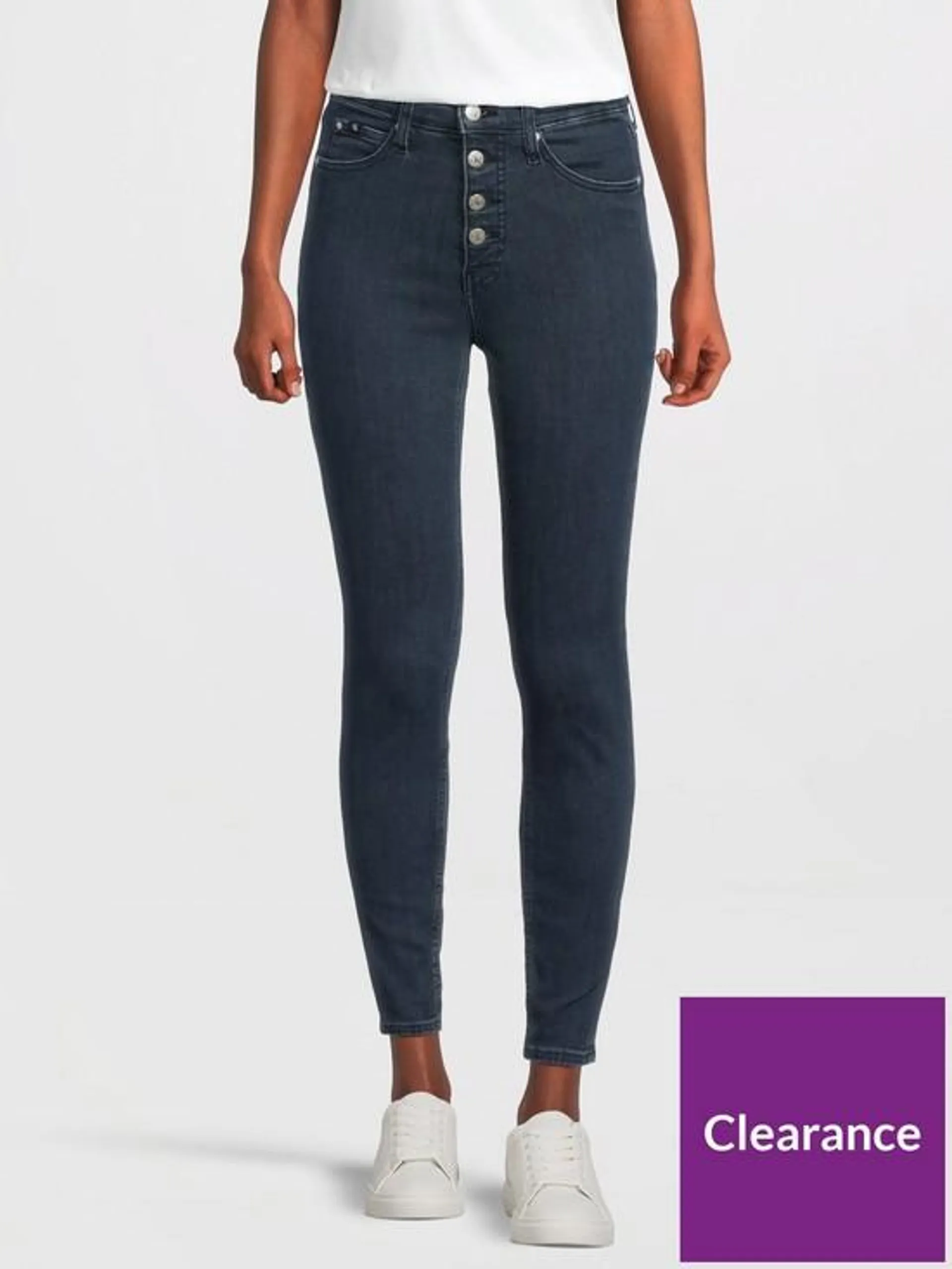 High Rise Super Skinny Jeans - Blue