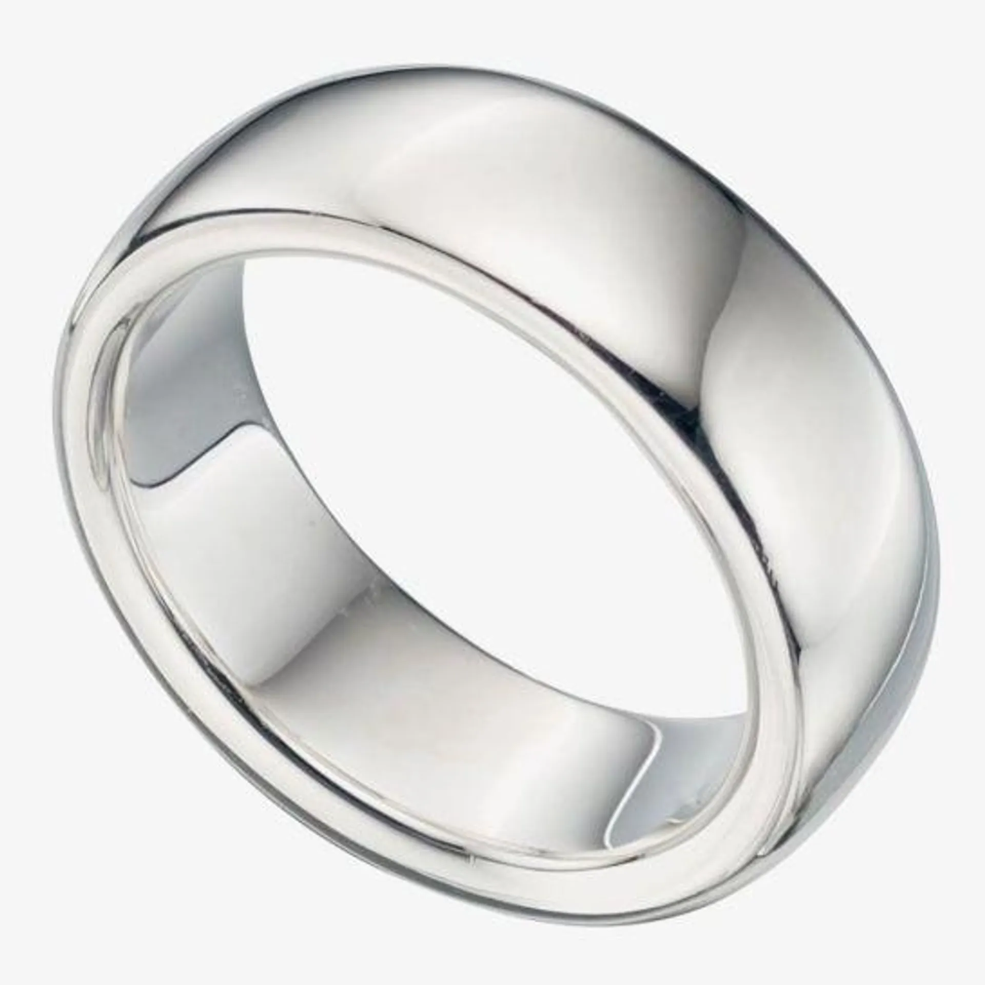 Sterling Silver Plain 8mm Band Ring