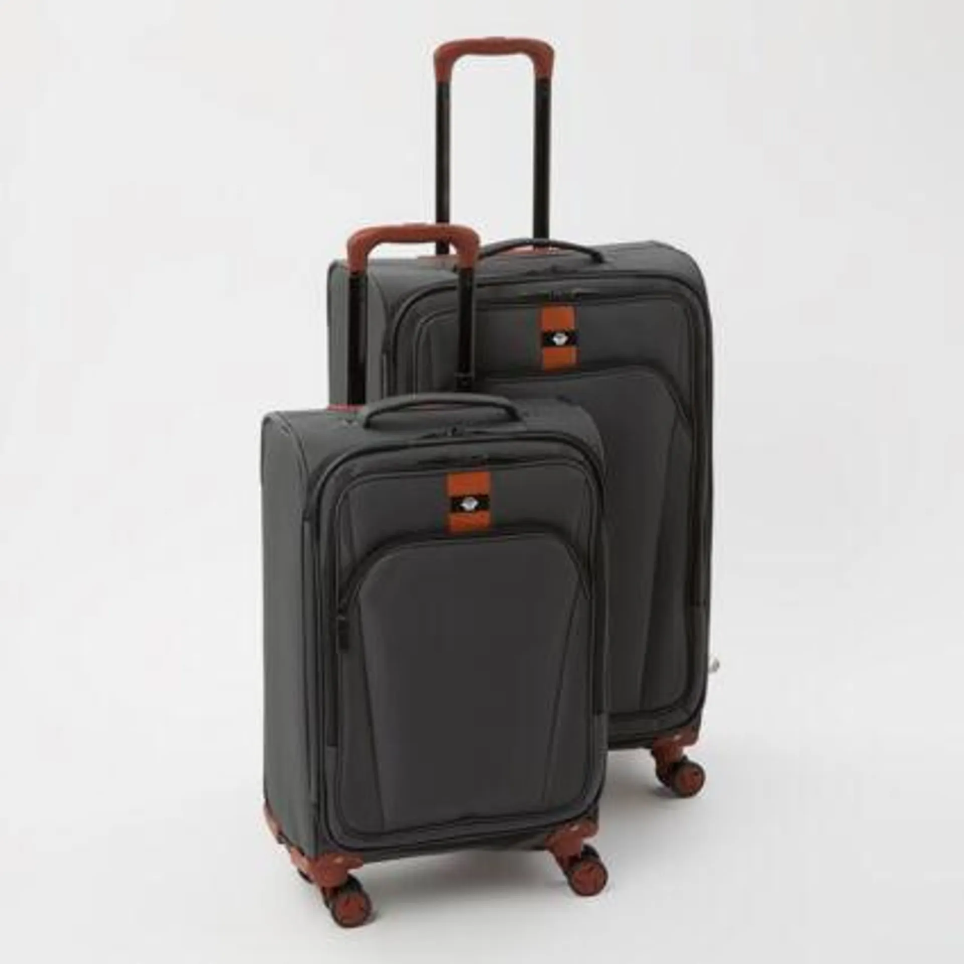 Grey Core Lite Softshell Suitcases
