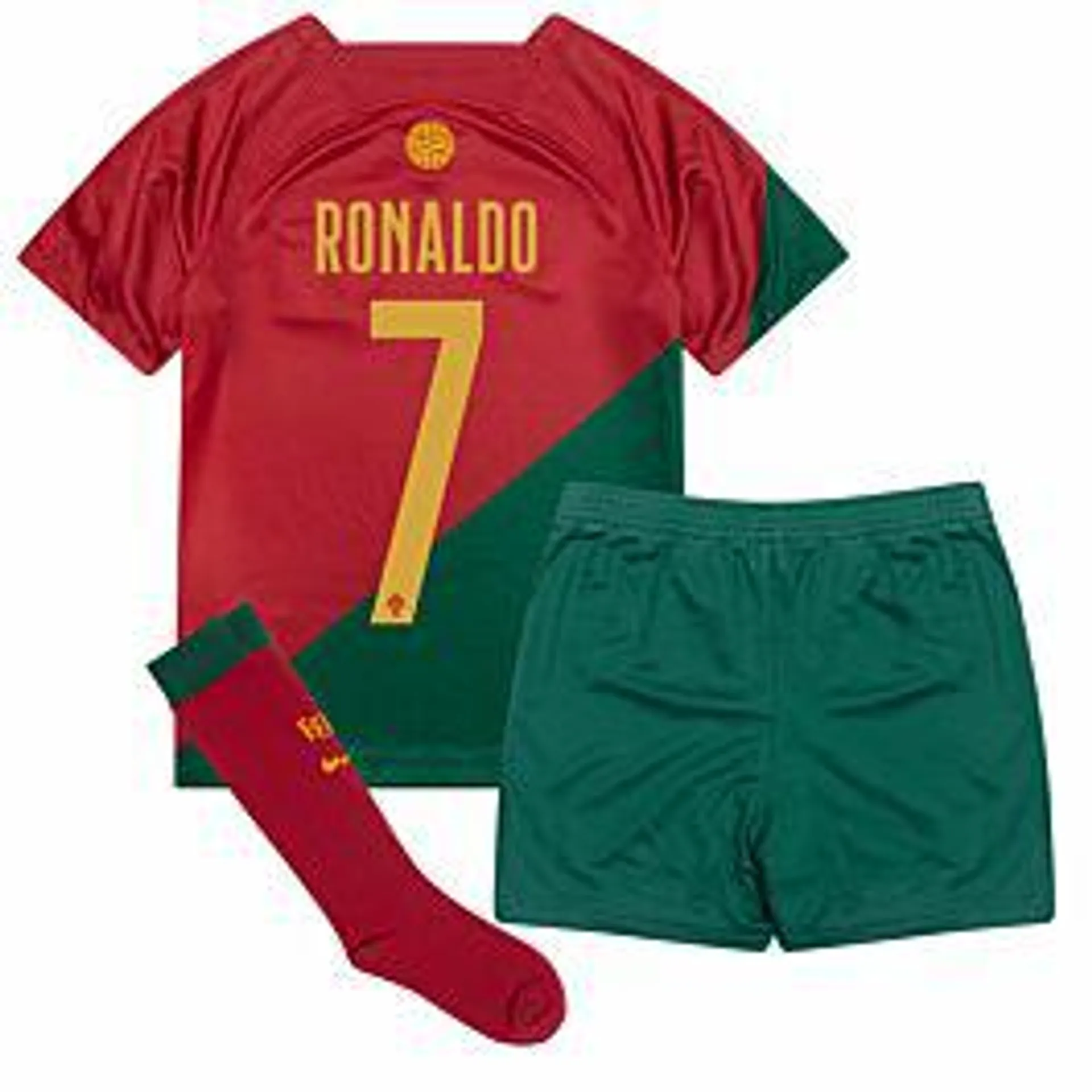 Nike Portugal Home Ronaldo 7 Mini-Kit 2022-2023 (Official Printing)