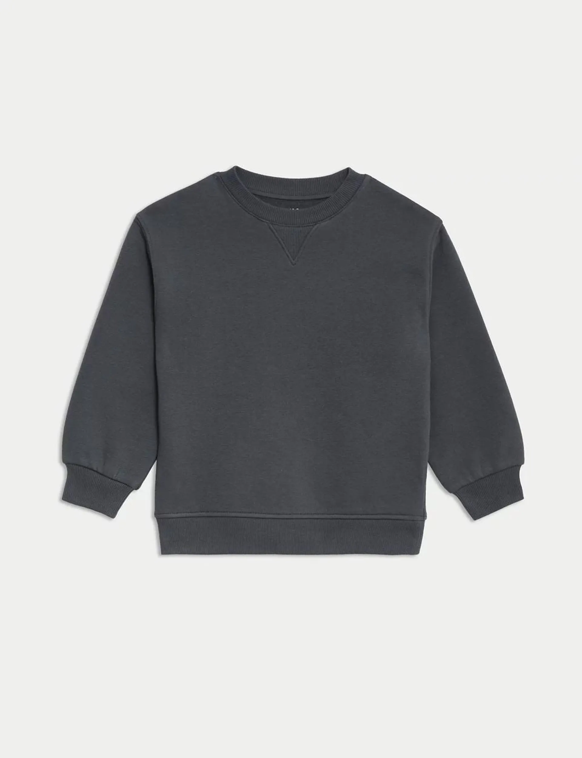 Cotton Rich Plain Sweatshirt (2-8 Yrs)