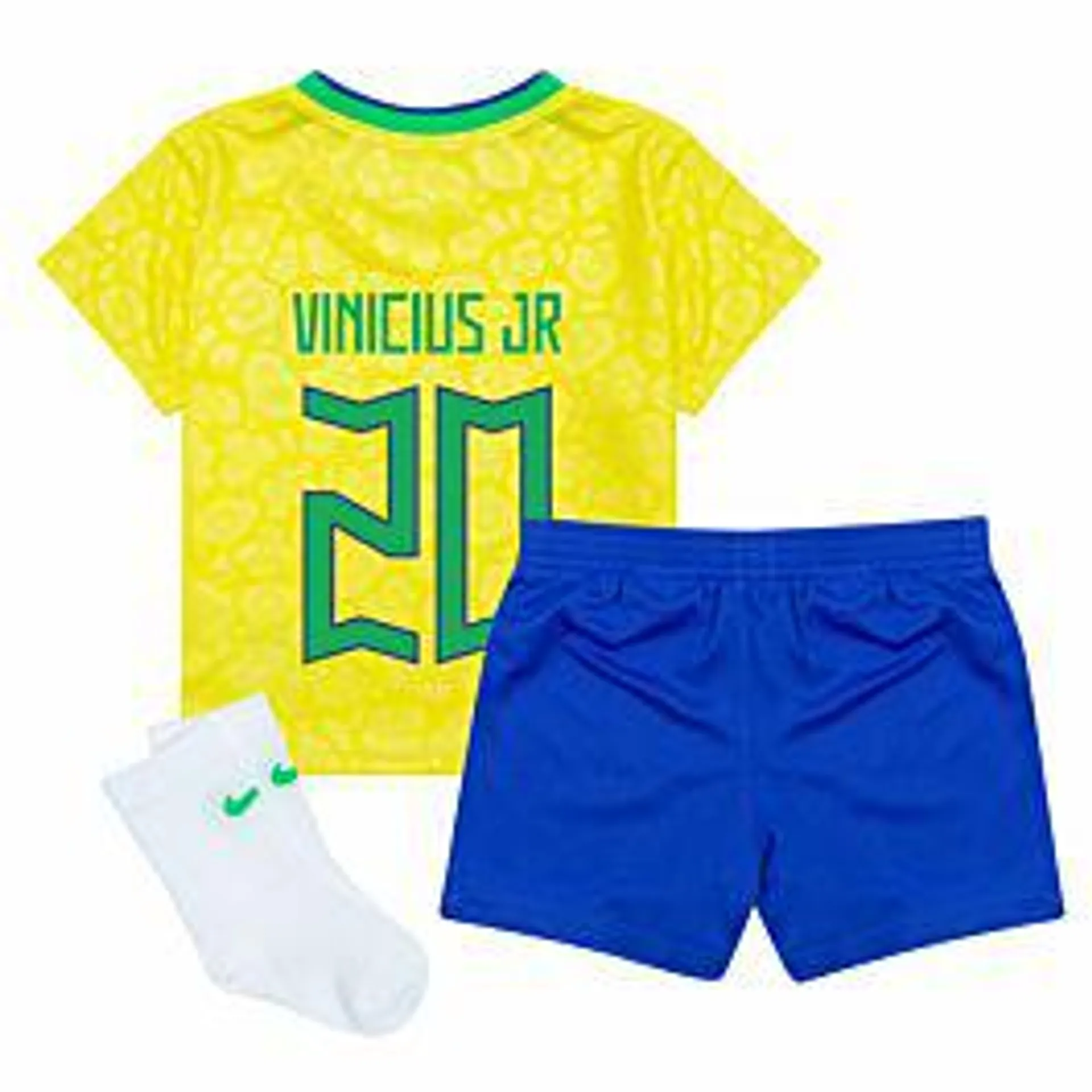 Nike Brazil Home Vini Jr 20 Mini Kit 2022-2023 (Fan Style Printing)