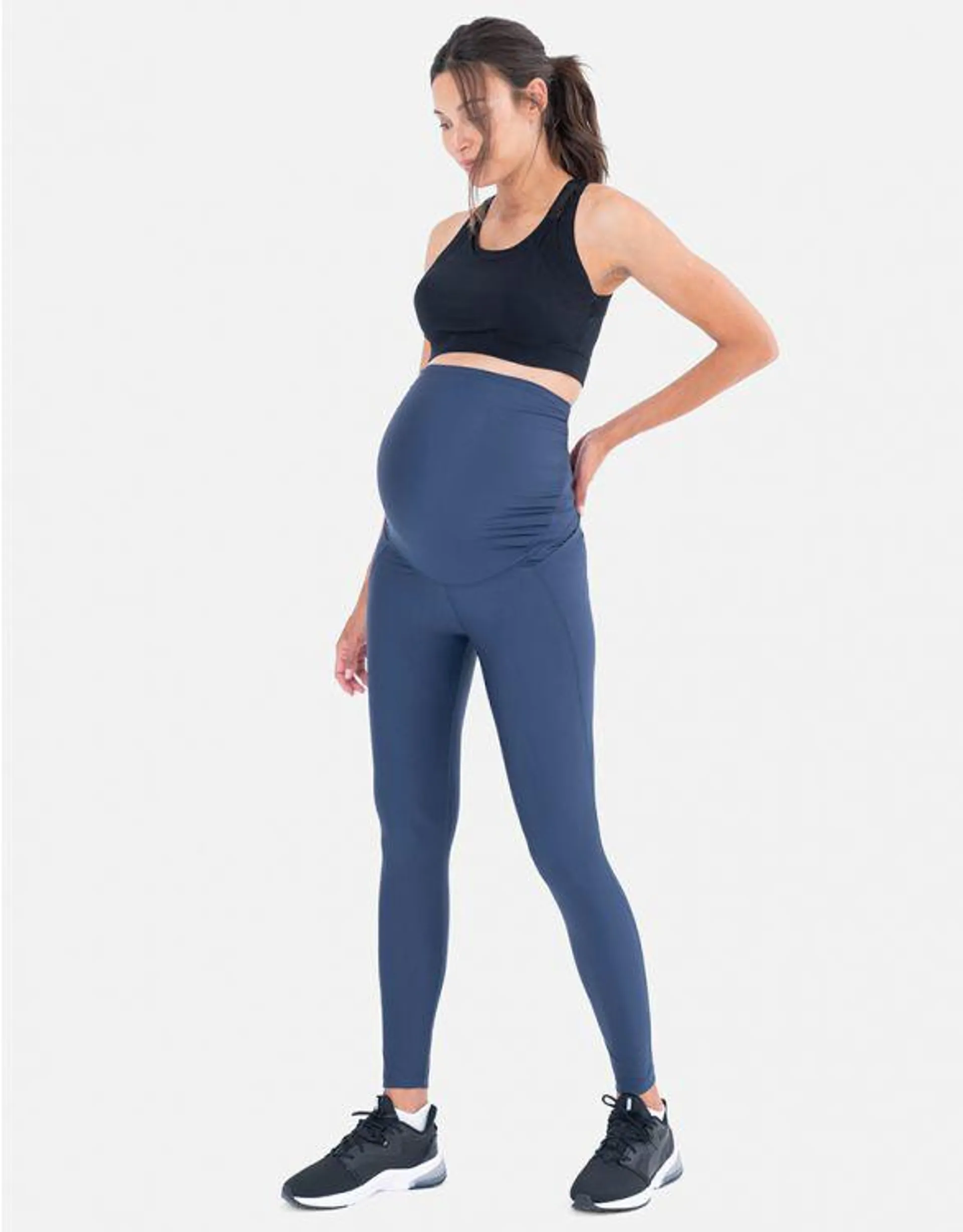 Active Support Navy Maternity Leggings