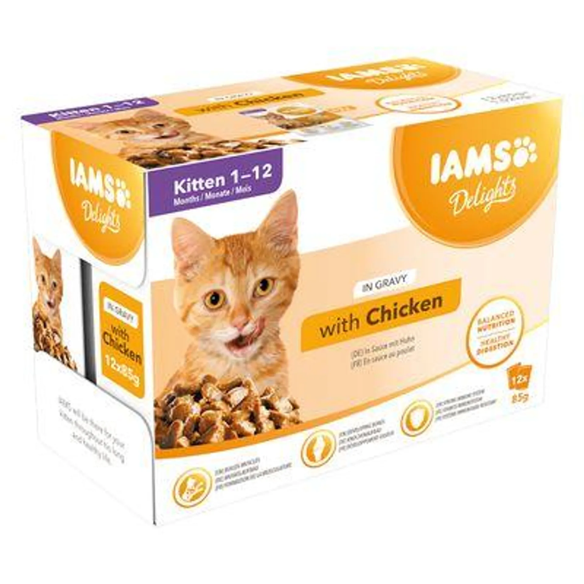 48 x 85g IAMS Wet Cat Food - 36 + 12 Free! *