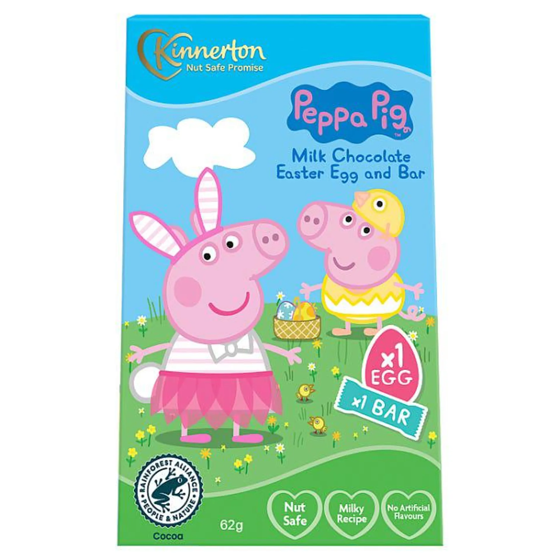 Kinnerton Peppa Pig Milk Chocolate Easter Egg and Bar 62g