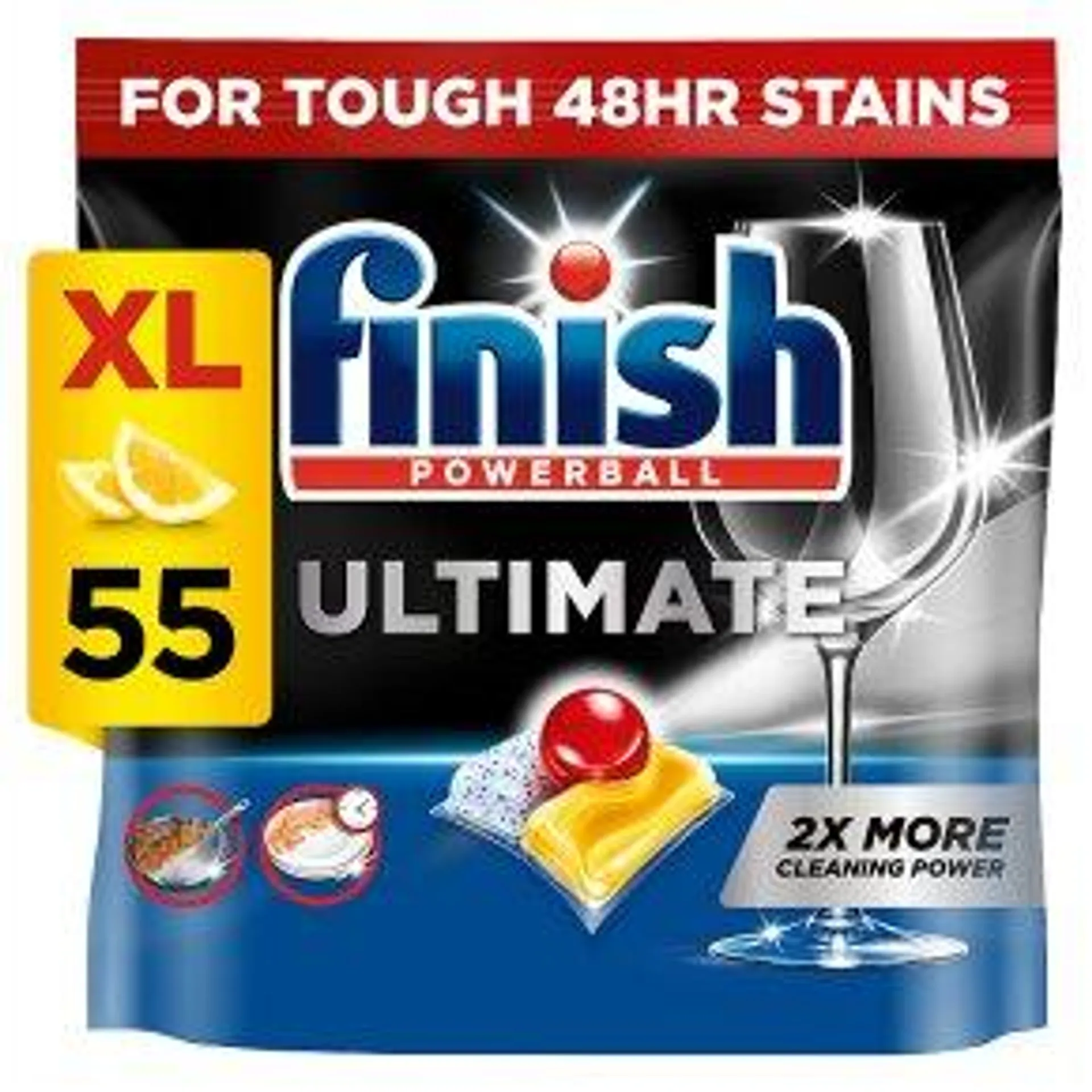 Finish Ultimate All in One Lemon Dishwasher Tablets Large Pack