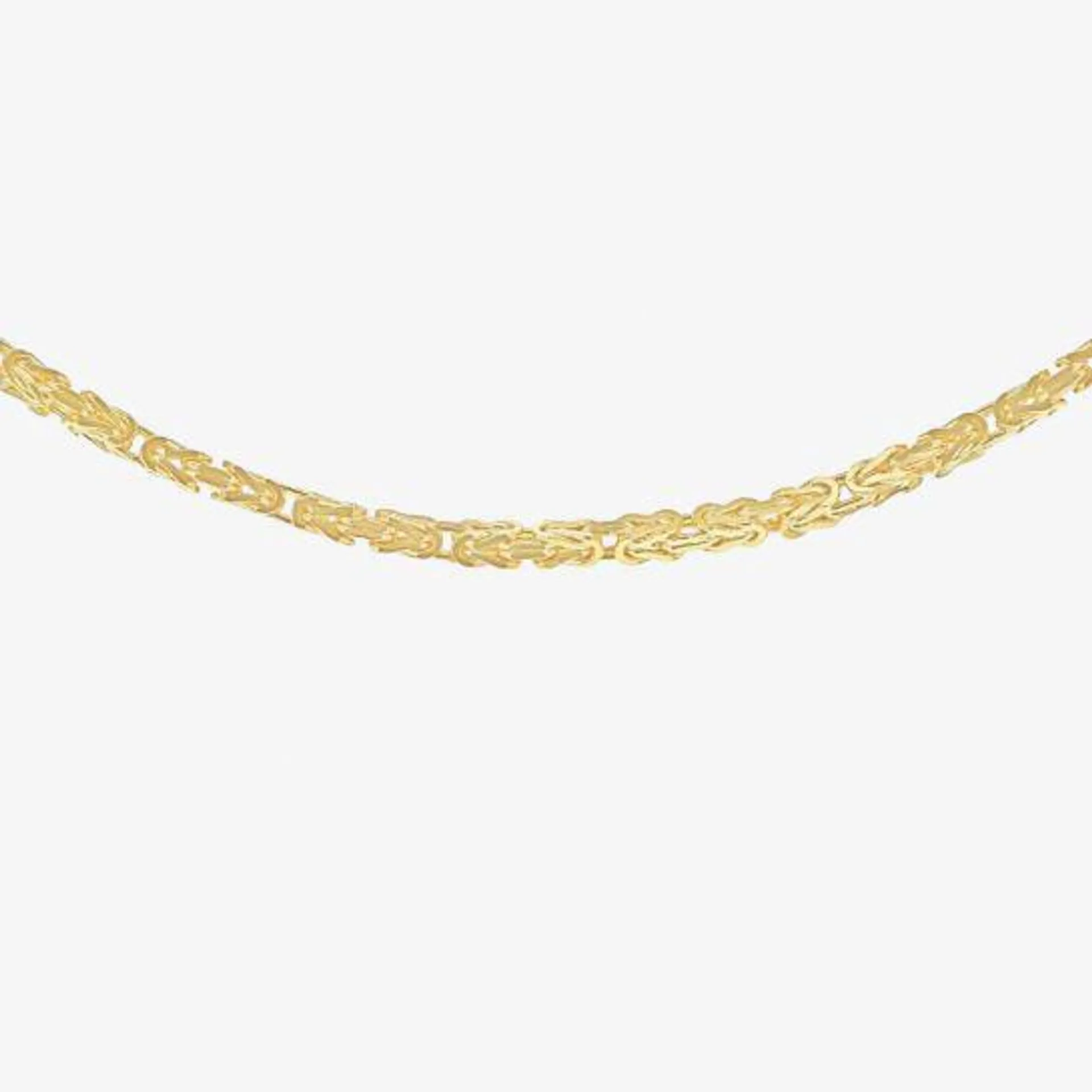 9ct Yellow Gold 18 Inch Mini Square Byzantine Chain 1.19.8314