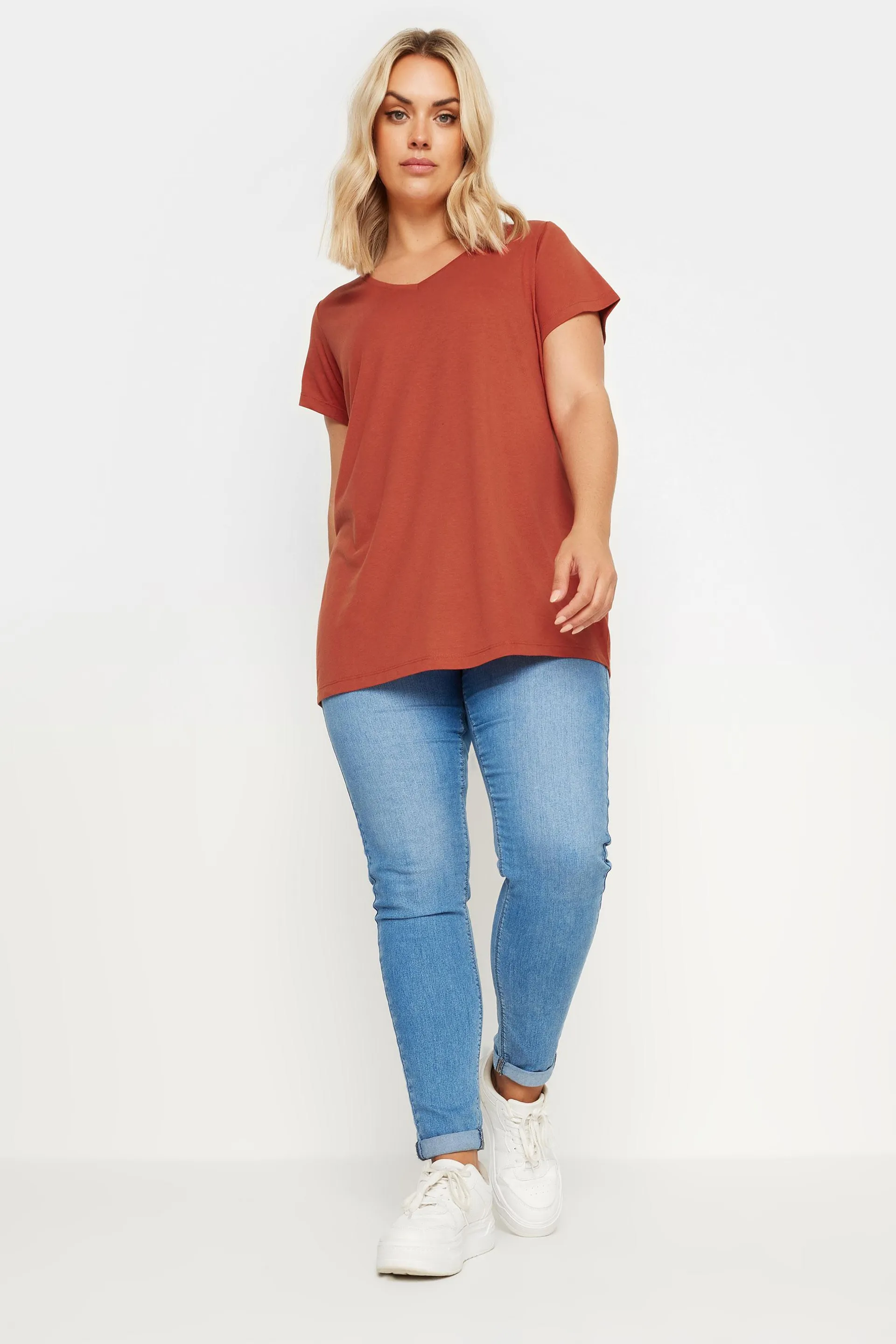 YOURS Curve Rust Brown Essential T-Shirt