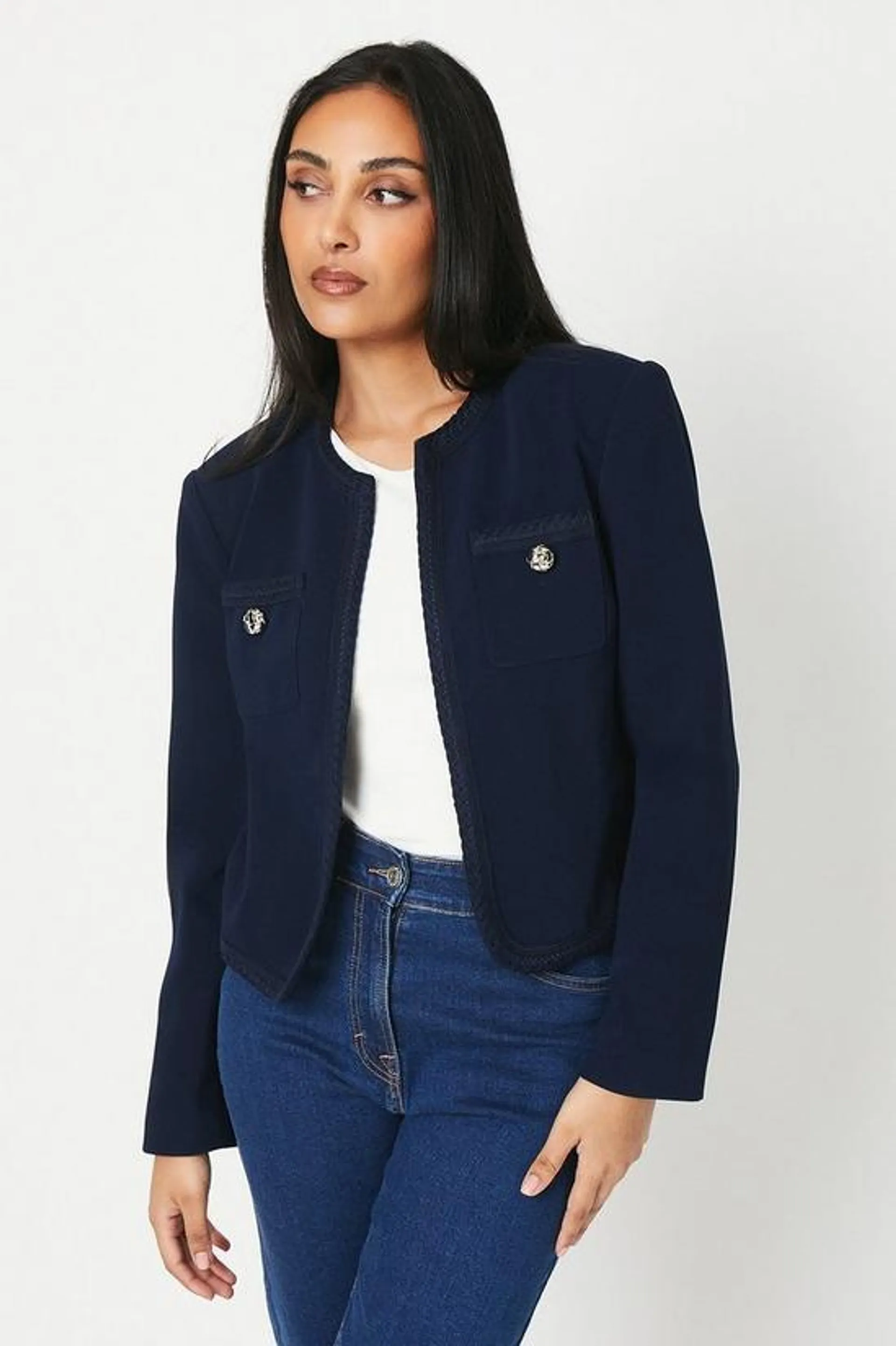 Petite Trim Detail Jacket