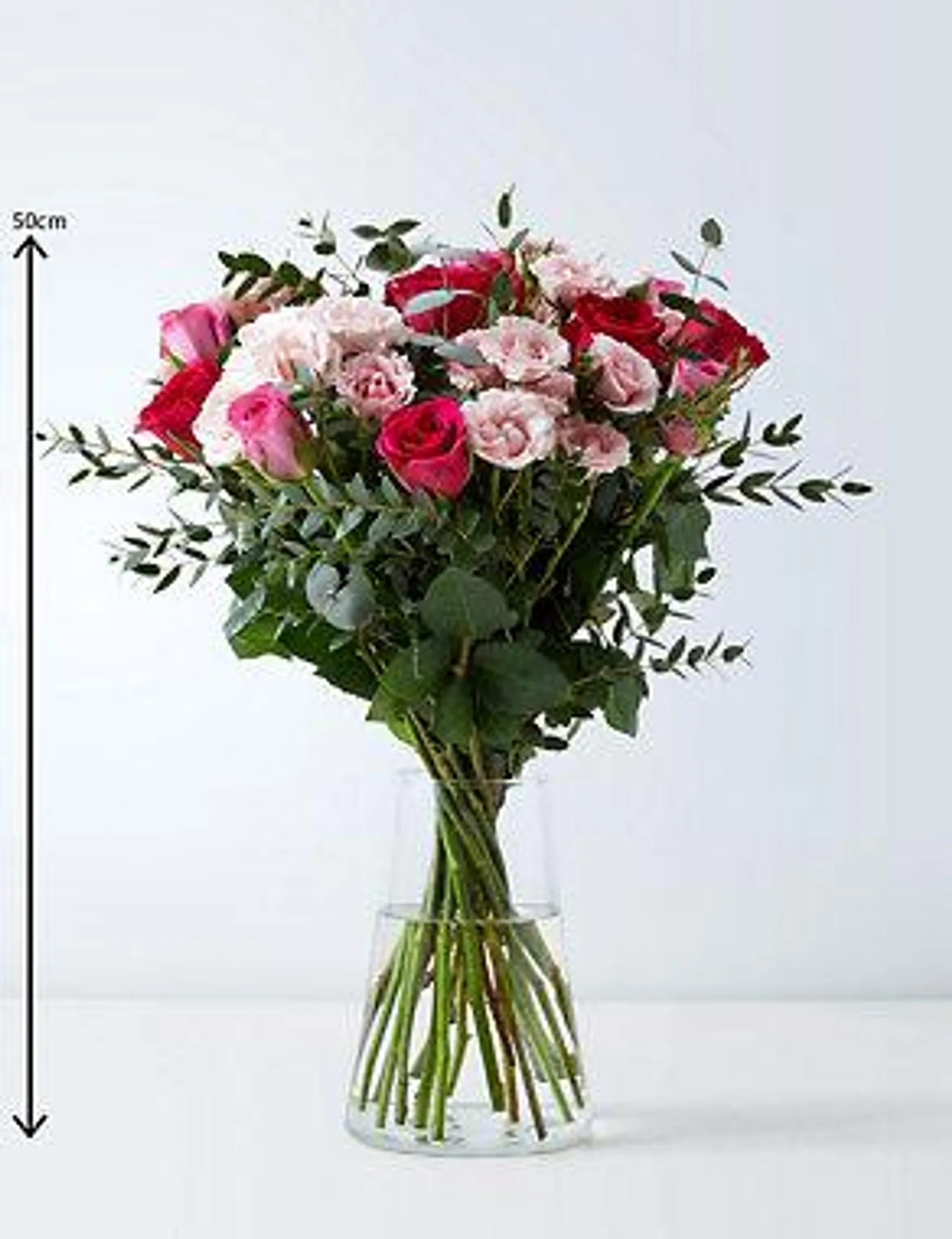 Mixed Pink Roses Bouquet (Delivery from 9th February 2023)