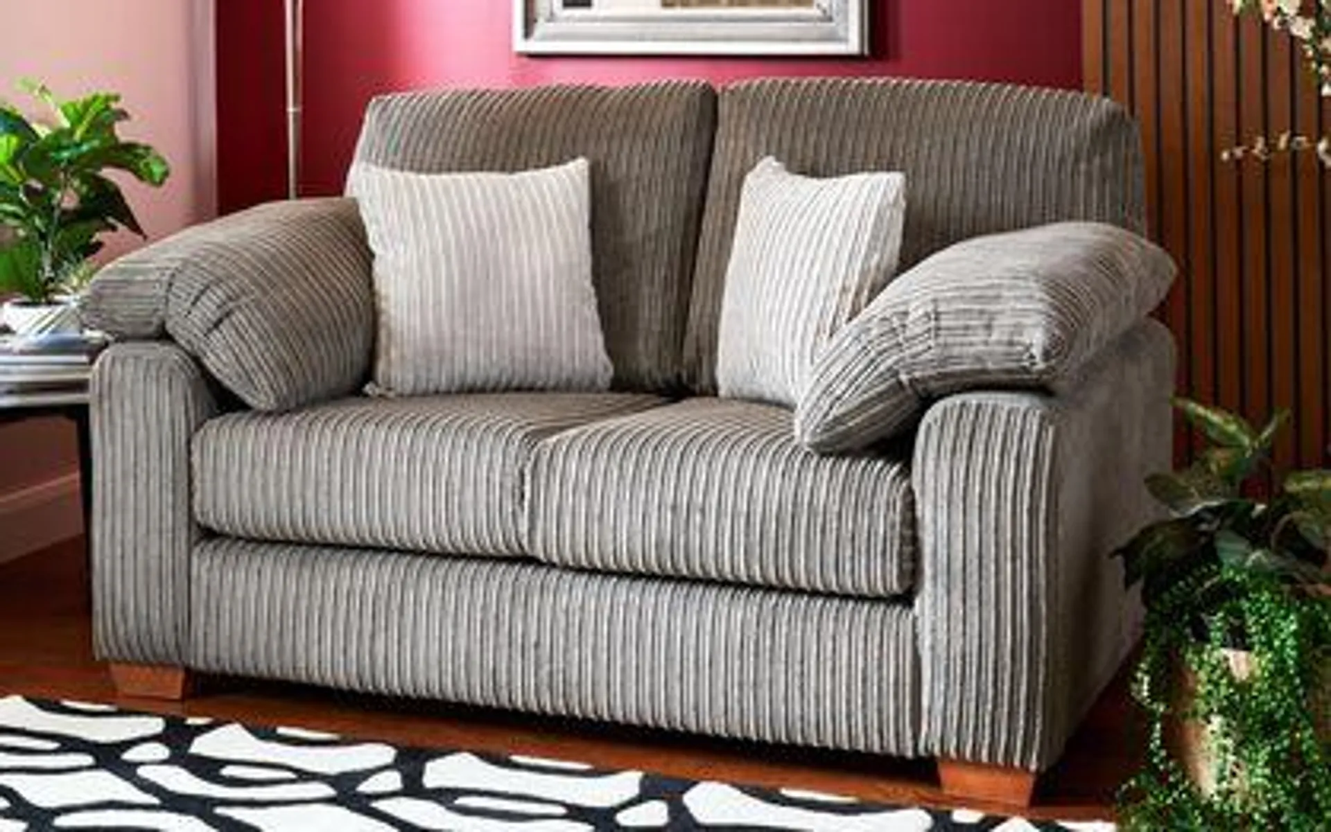 Ross Fabric 2 Seater Standard Back Sofa