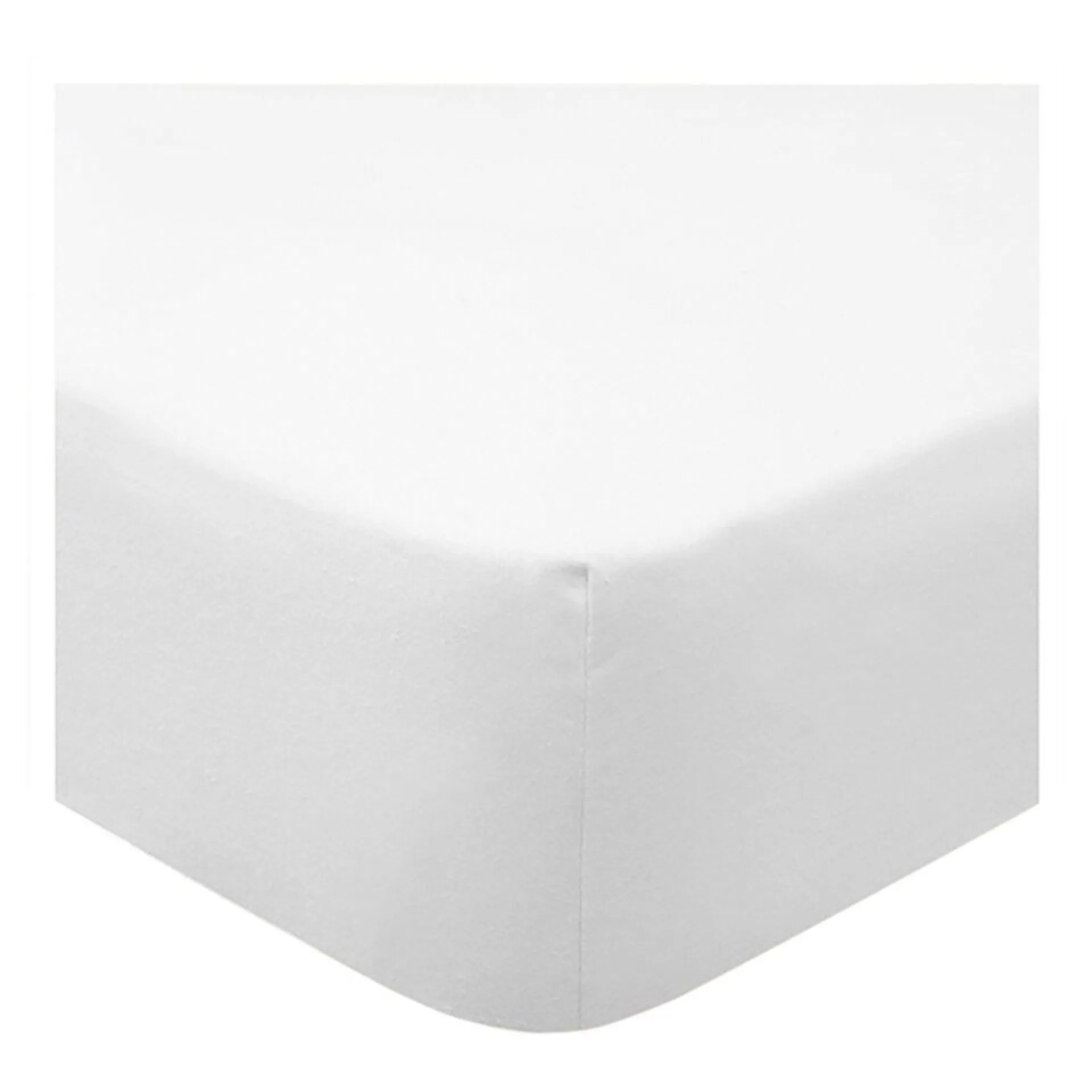 Tesco White Supersoft Fitted Sheet Double