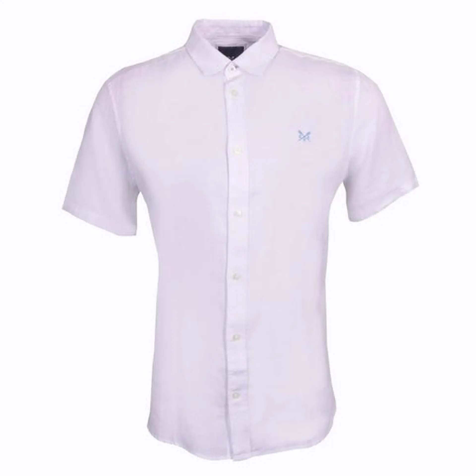 Mens White S/S Linen Shirt