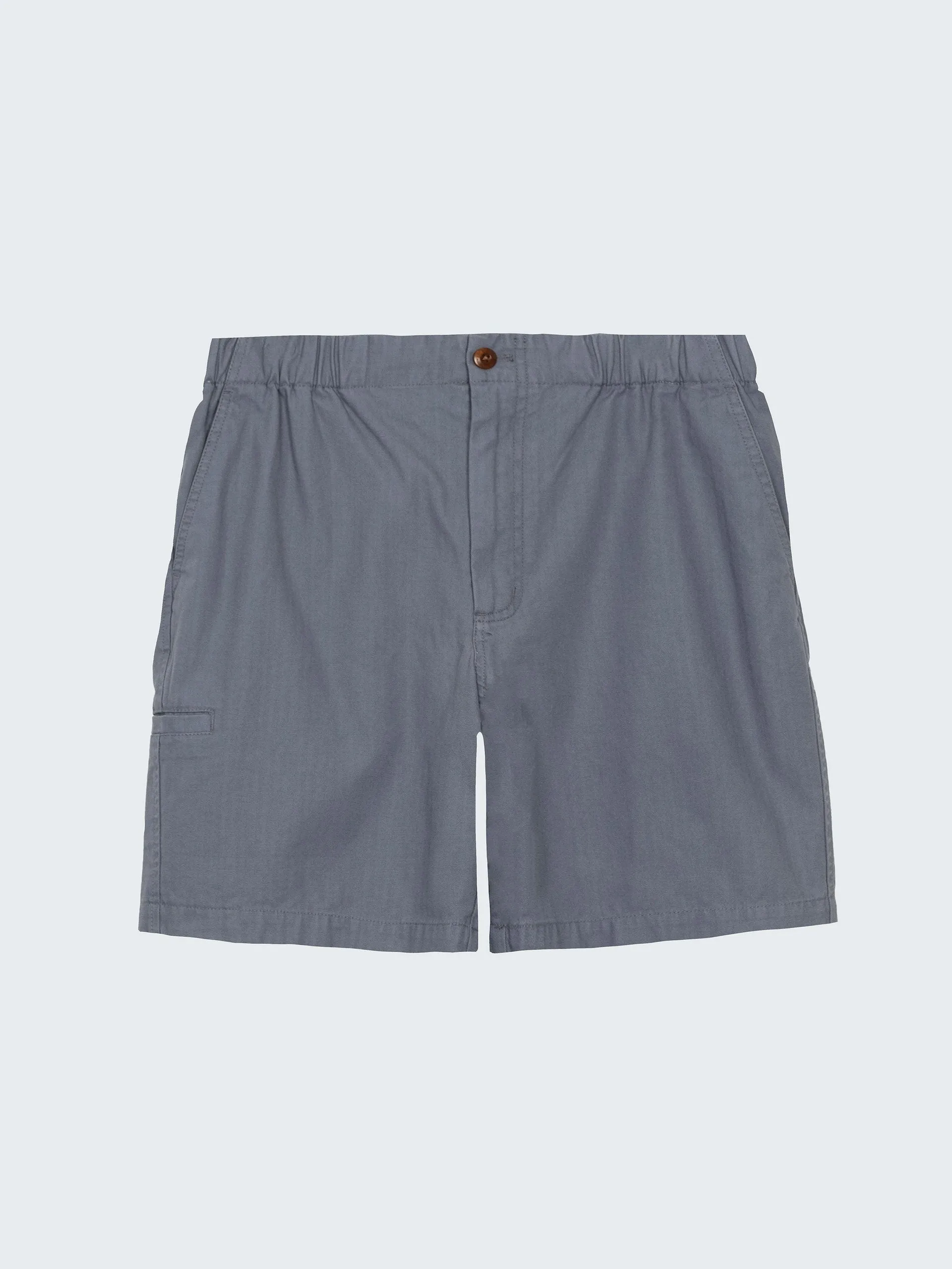 Organic cotton drawcord shorts in ozone blue