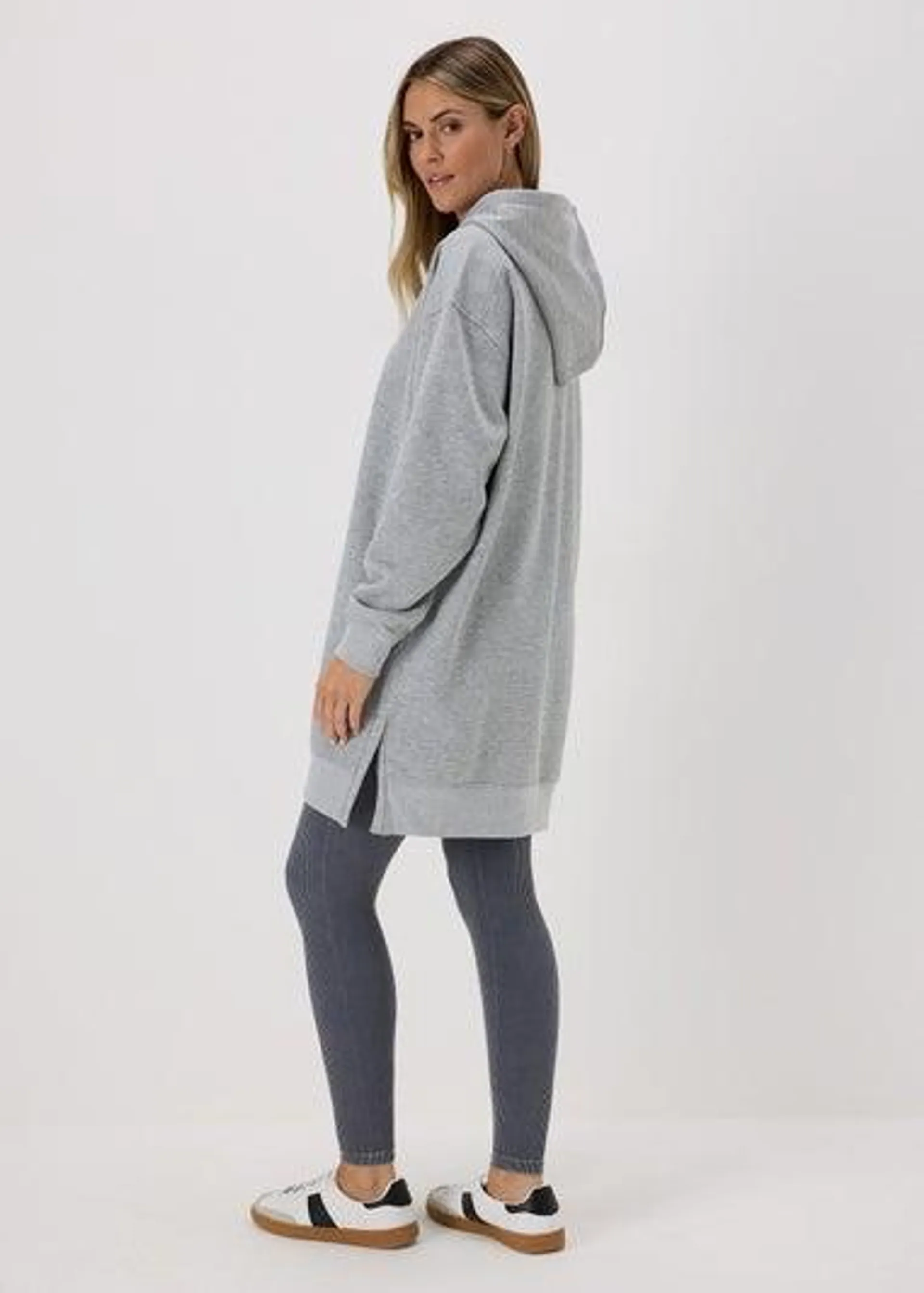 Grey Longline Hoodie